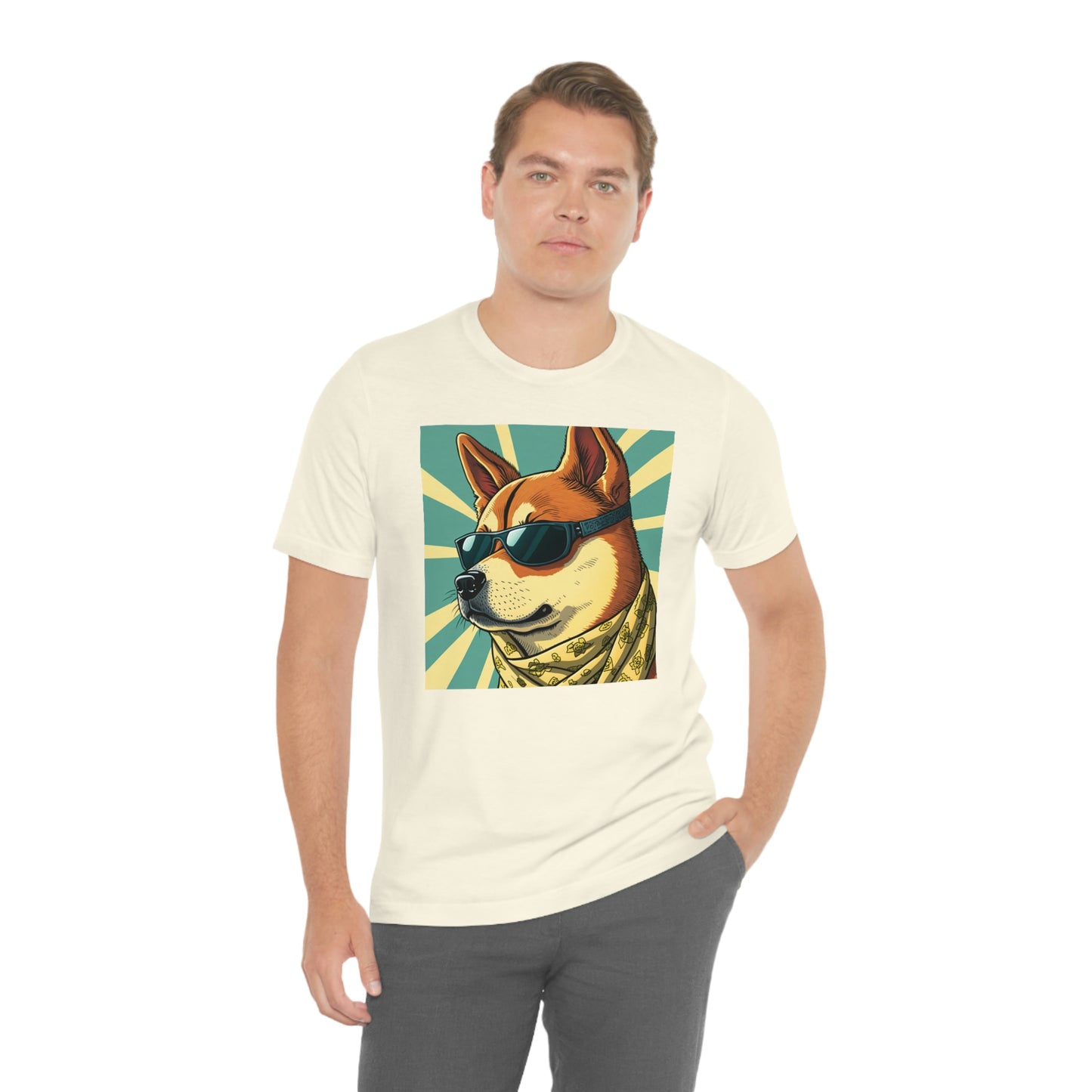 Trendy Shiba Inu T-Shirt | Cartoon Bandana and Sunglasses Design | Shiba Tee with High-Quality Print | Great Gift Idea