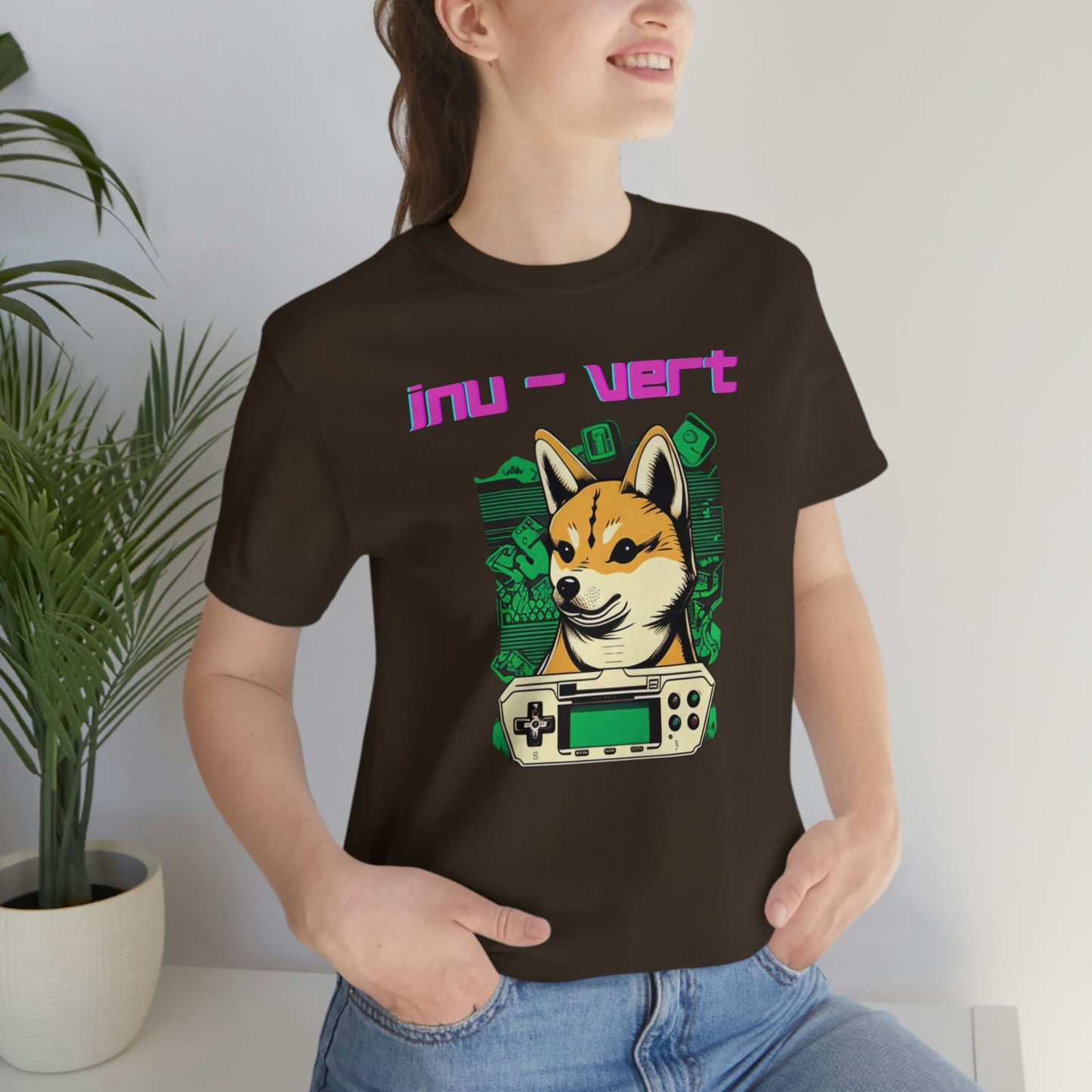 Inu - Vert Shiba Inu Funny Gamer Tshirt | Dog Owner Top