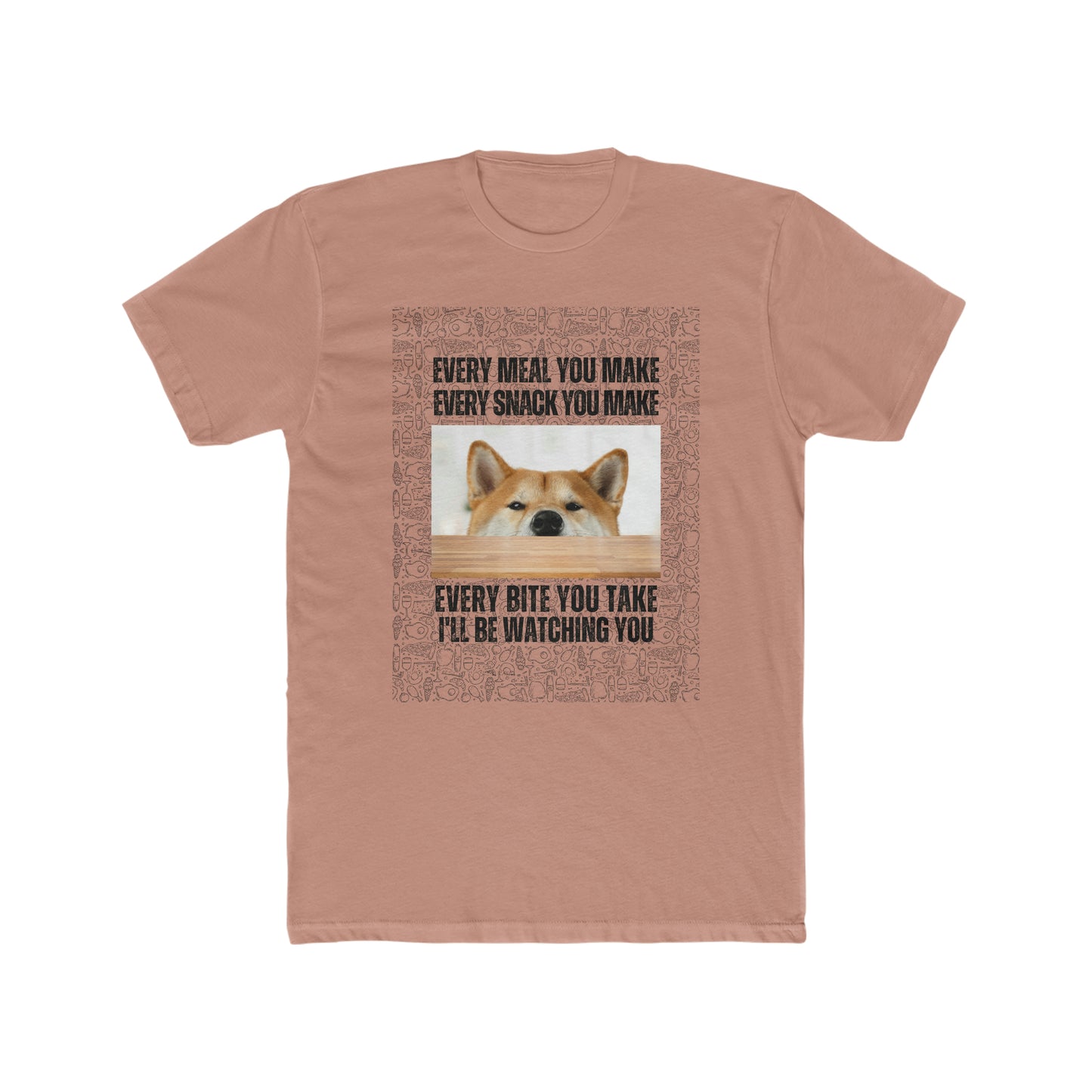 Shiba Inu | Watching You Eat | Men's Cotton Crew Tee