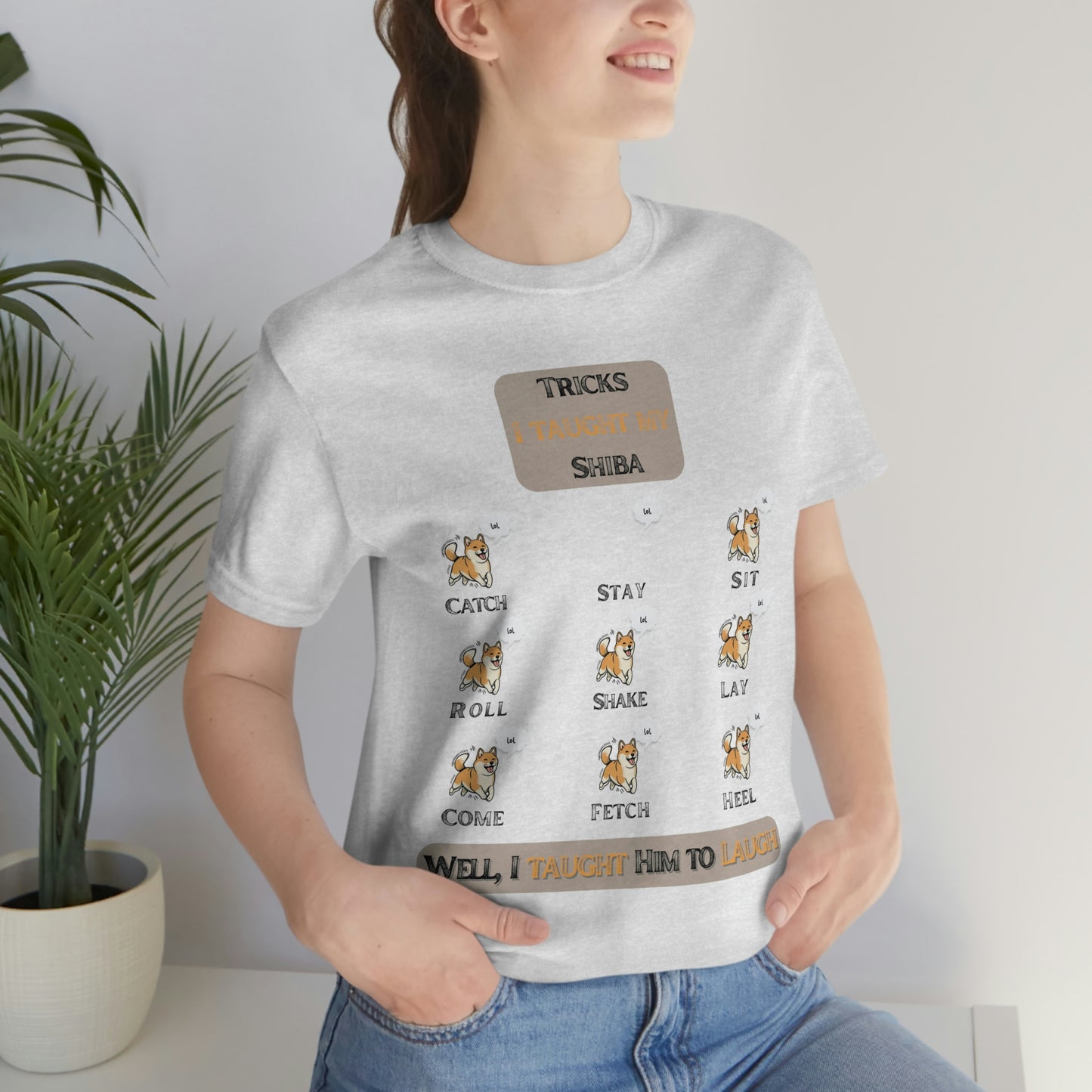 Tricks I Taught My Shiba Inu Funny Gag  Gift for Shiba Owner | Black Ink | Tshirt