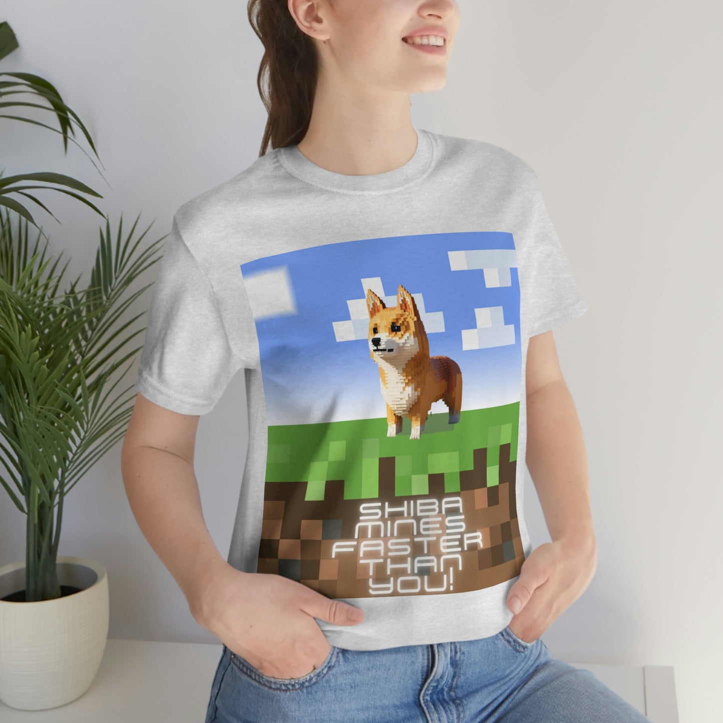 Shiba Mines Faster | Unisex Jersey Short Sleeve Tee