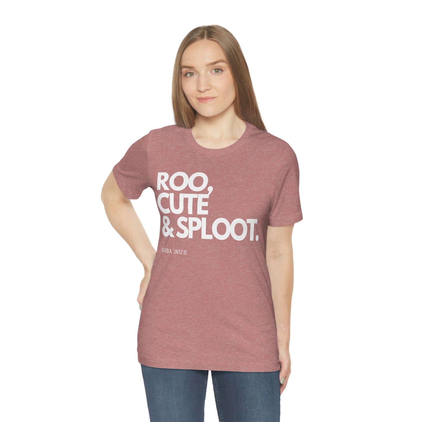 Roo, Cute & Sploot | White Ink | Unisex Jersey Short Sleeve Tee