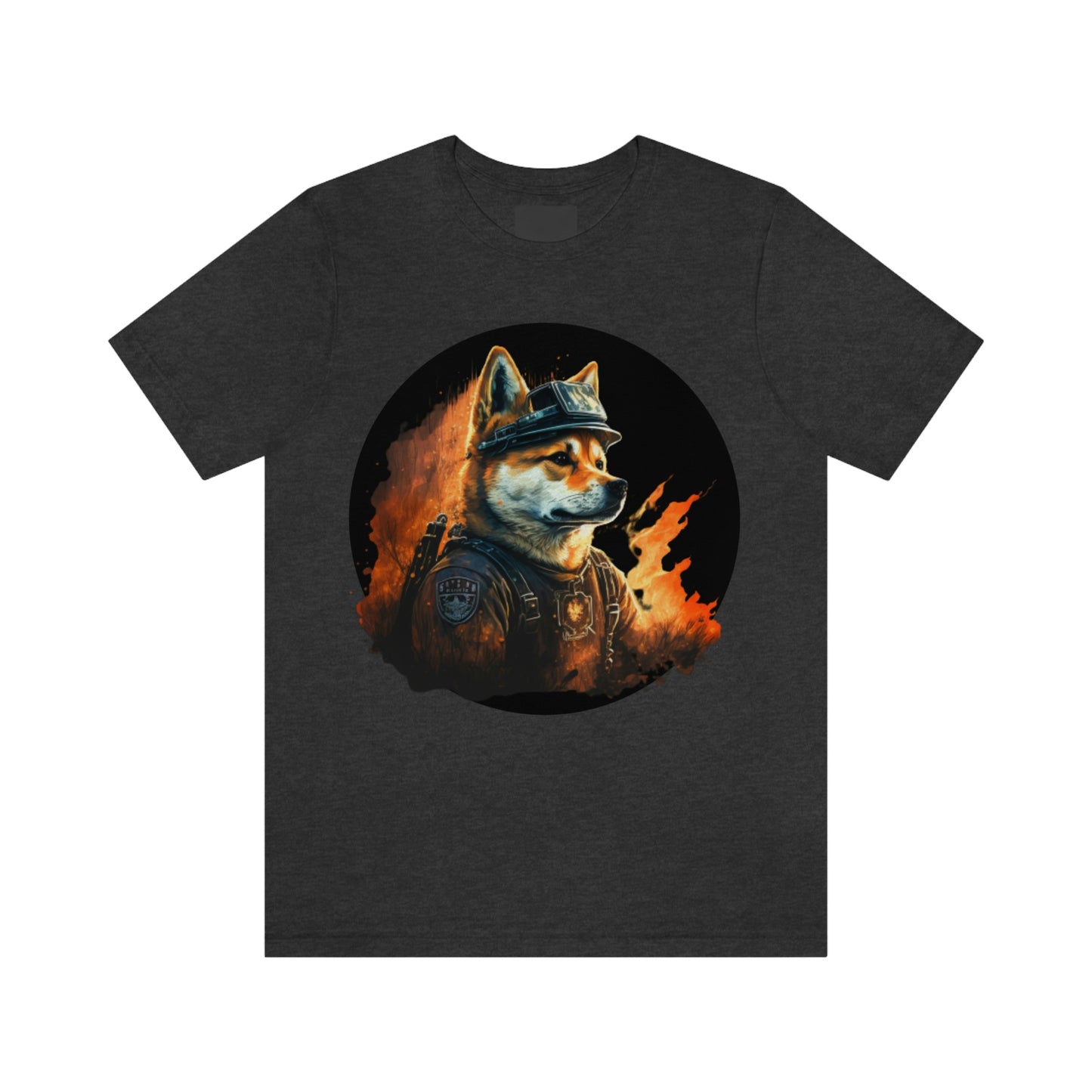 Shiba Inu Firefighter T-Shirt | Support Our Brave First Responders | Soft Cotton Tee with High-Quality Print