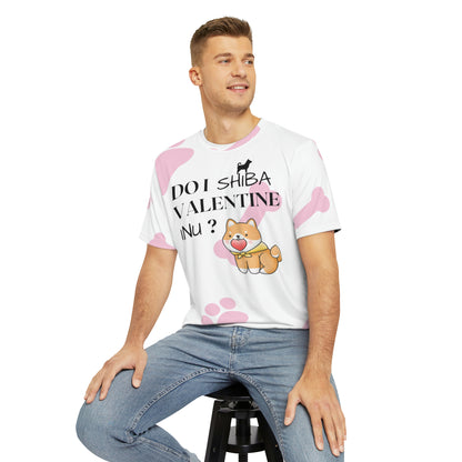 Do I Shiba Valentine Inu? - Men's Polyester Tee (AOP)