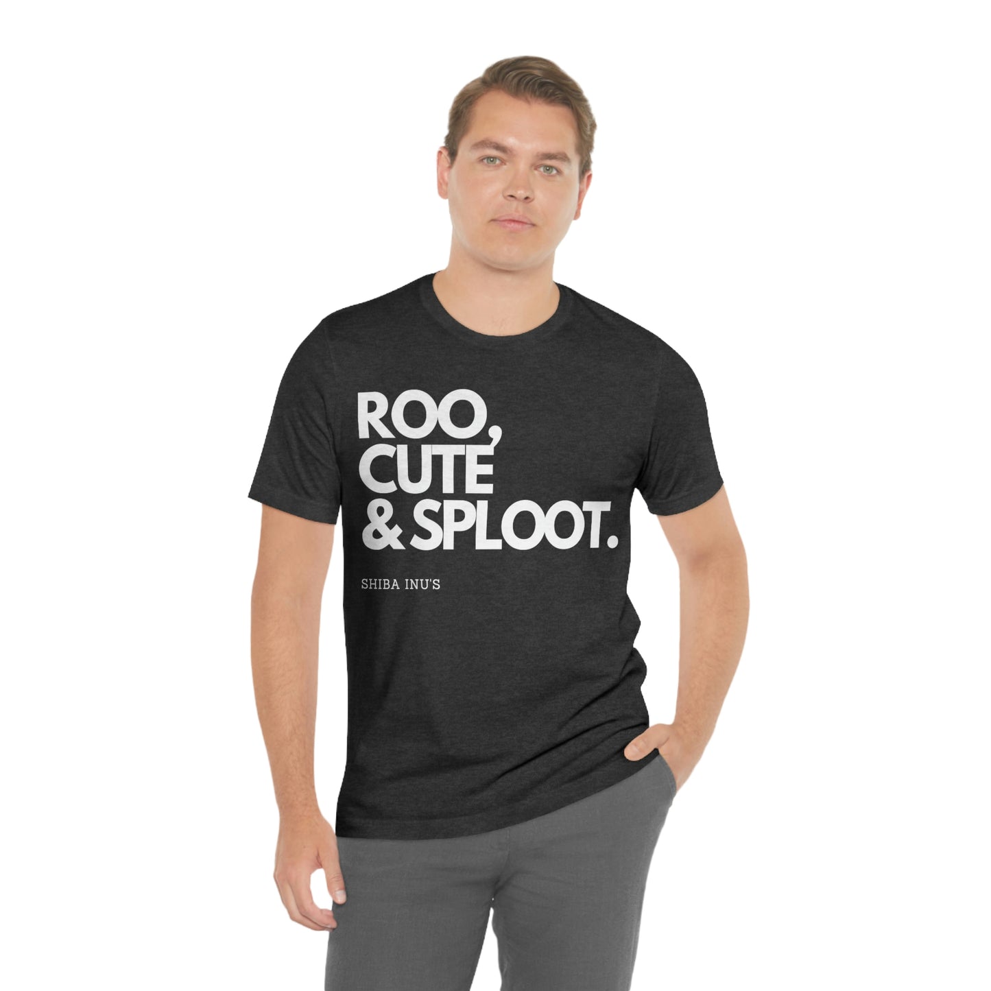 Roo, Cute & Sploot | White Ink | Unisex Jersey Short Sleeve Tee