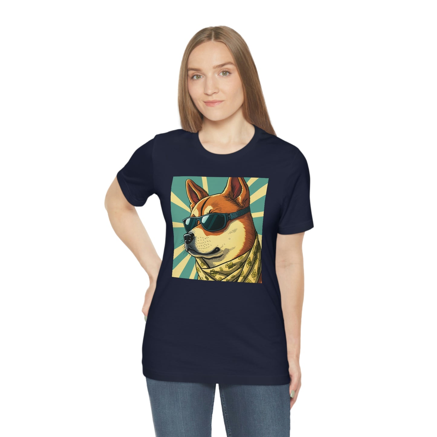 Trendy Shiba Inu T-Shirt | Cartoon Bandana and Sunglasses Design | Shiba Tee with High-Quality Print | Great Gift Idea