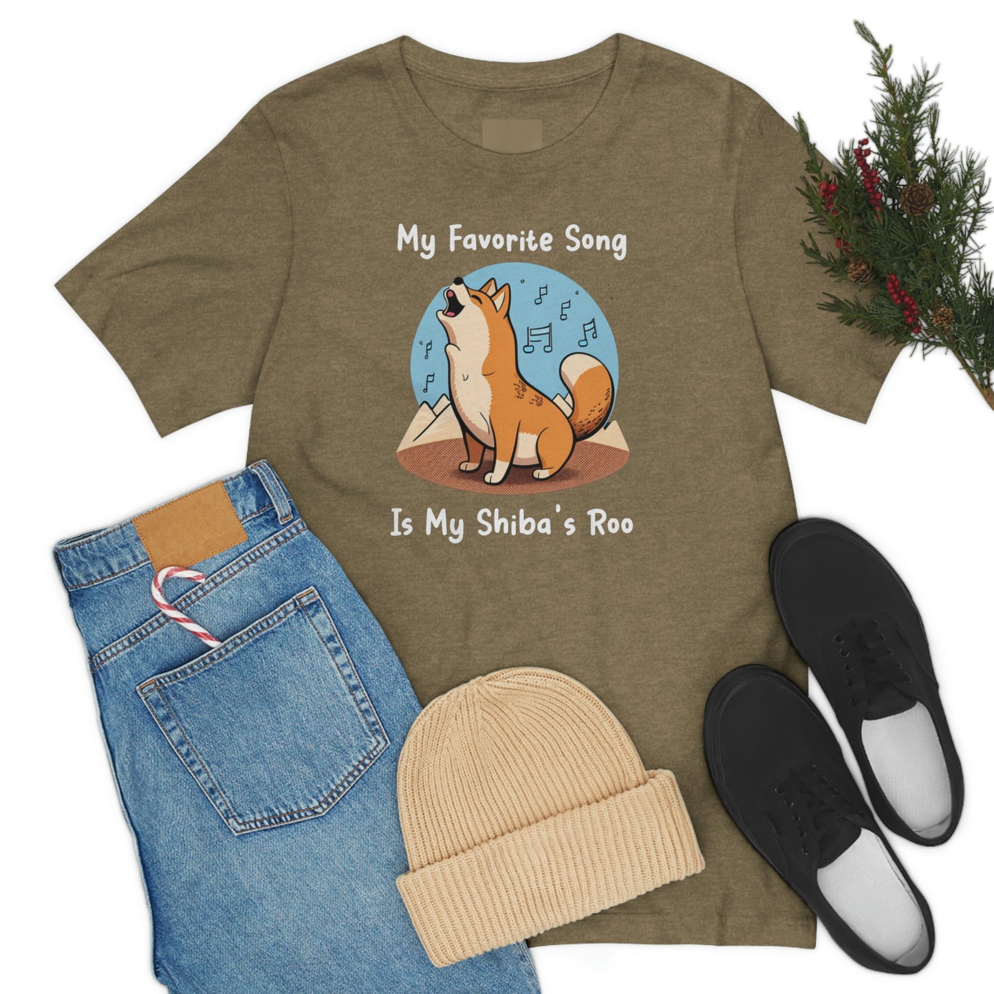 My Favorite Song - White Ink | Shiba Inu | Unisex Jersey Short Sleeve Tee