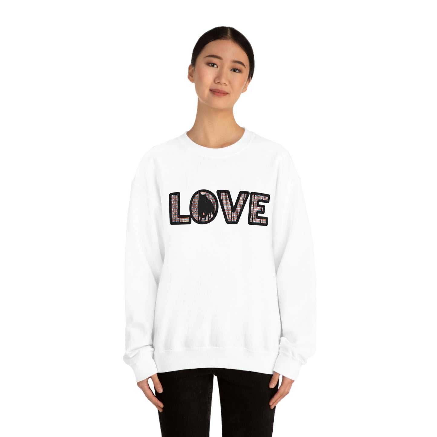 Shiba Inu Sweatshirt - 'LOVE' Shiba's Design - Crewneck Sweatshirt - Soft, Warm, and Stylish Great Warm Shiba Inu Gift for a Shiba Inu Lover