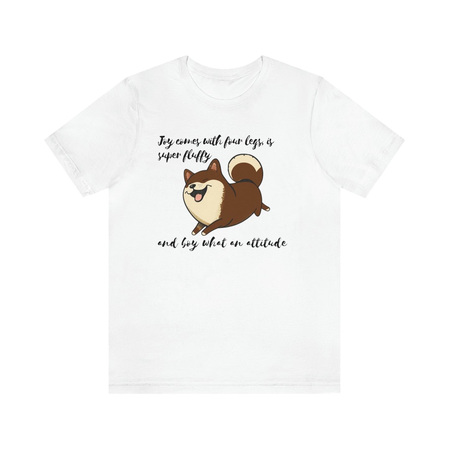 Boy What an Attitude | Dk Brown Shiba Inu | Unisex Jersey Short Sleeve Tee