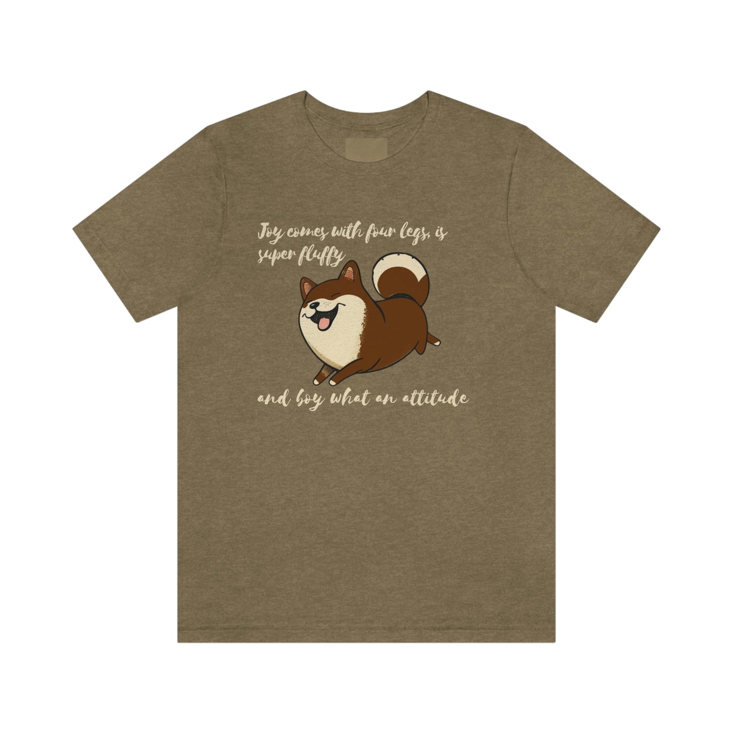 Boy What an Attitude | Dk Brown Shiba Inu | Unisex Jersey Short Sleeve Tee