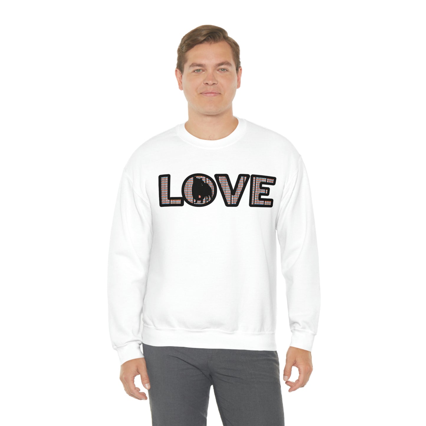 Shiba Inu Sweatshirt - 'LOVE' Shiba's Design - Crewneck Sweatshirt - Soft, Warm, and Stylish Great Warm Shiba Inu Gift for a Shiba Inu Lover