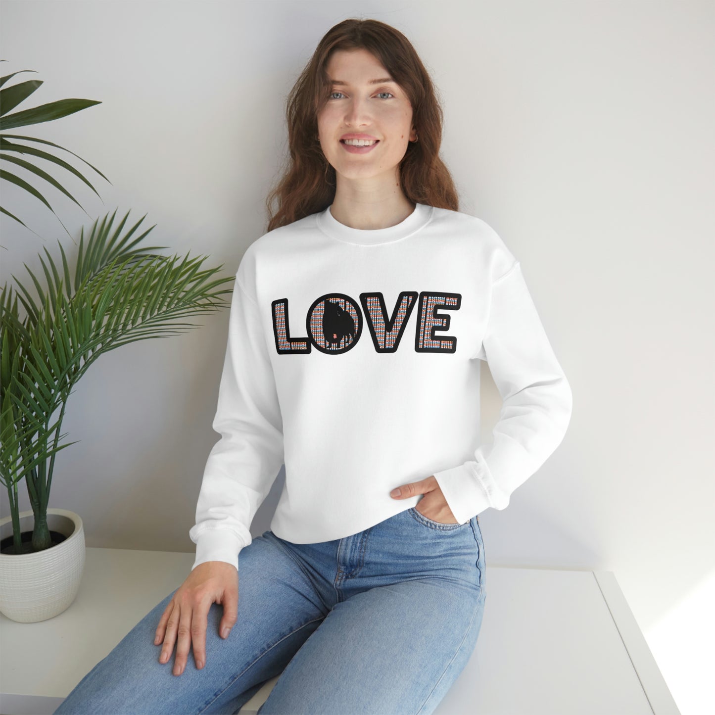 Shiba Inu Sweatshirt - 'LOVE' Shiba's Design - Crewneck Sweatshirt - Soft, Warm, and Stylish Great Warm Shiba Inu Gift for a Shiba Inu Lover