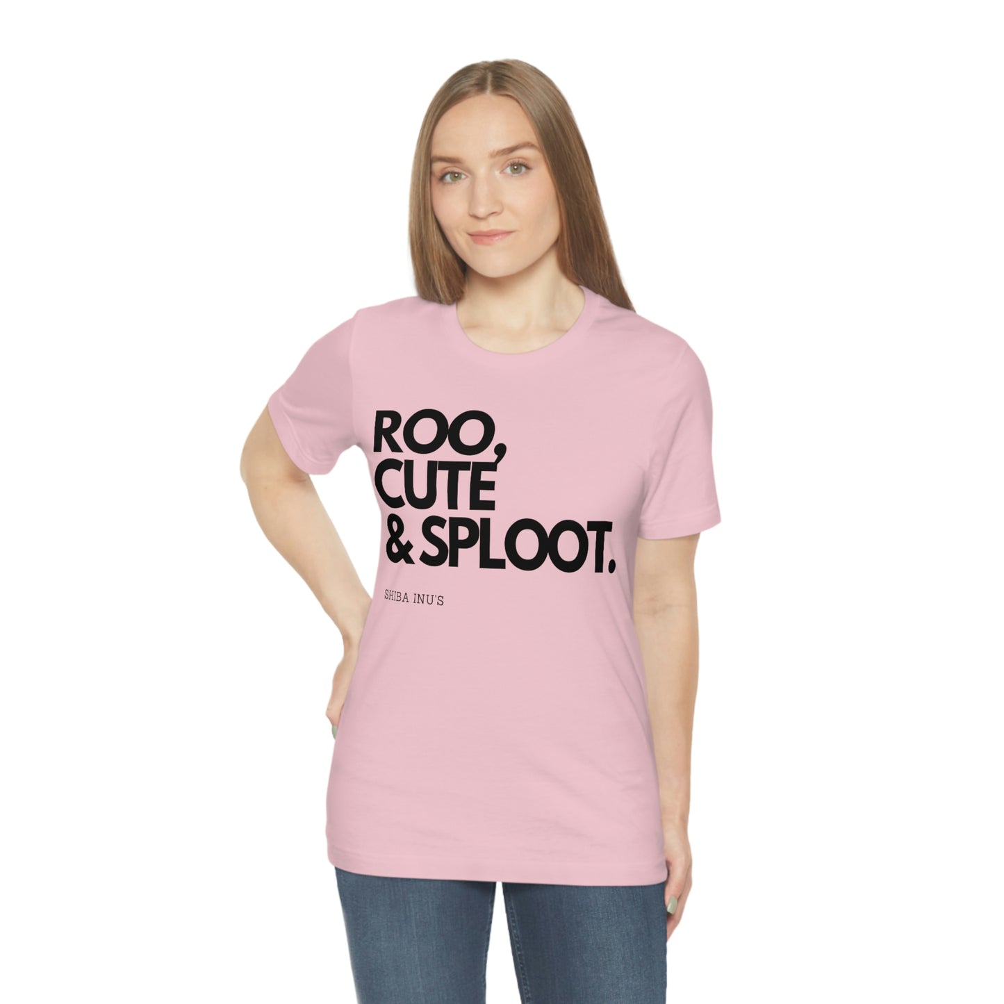 Roo, Cute & Sploot | Black Ink | Unisex Jersey Short Sleeve Tee