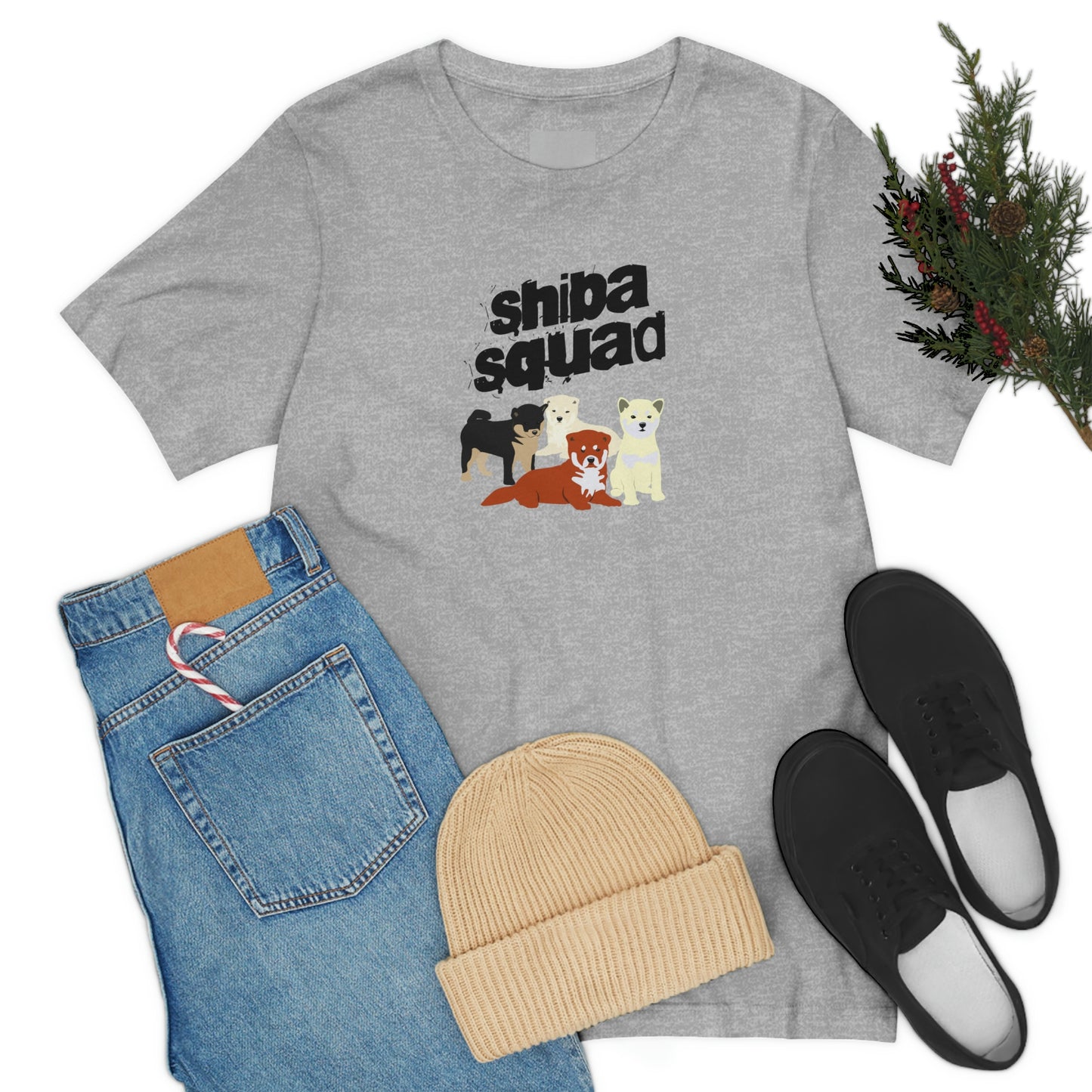 Unleash Your Inner Shiba Squad with Our Adorable T-Shirt Featuring 3 Cute Shiba Inus!