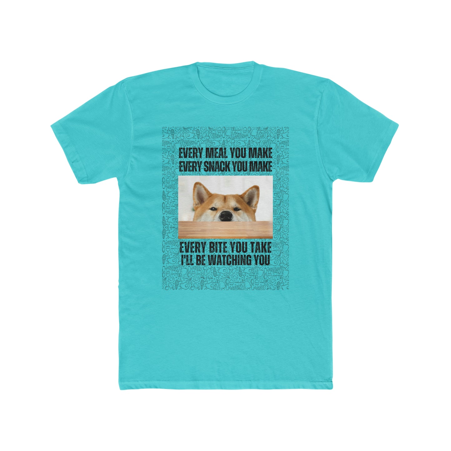 Shiba Inu | Watching You Eat | Men's Cotton Crew Tee