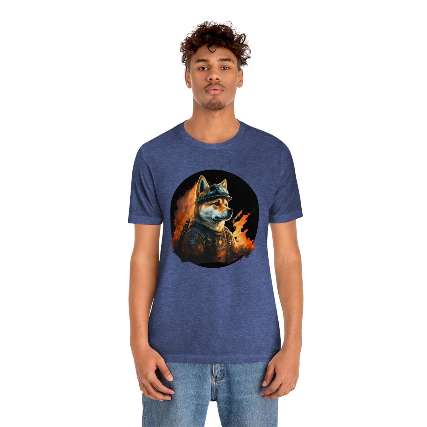 Shiba Inu Firefighter T-Shirt | Support Our Brave First Responders | Shiba Inu Tee with High-Quality Print