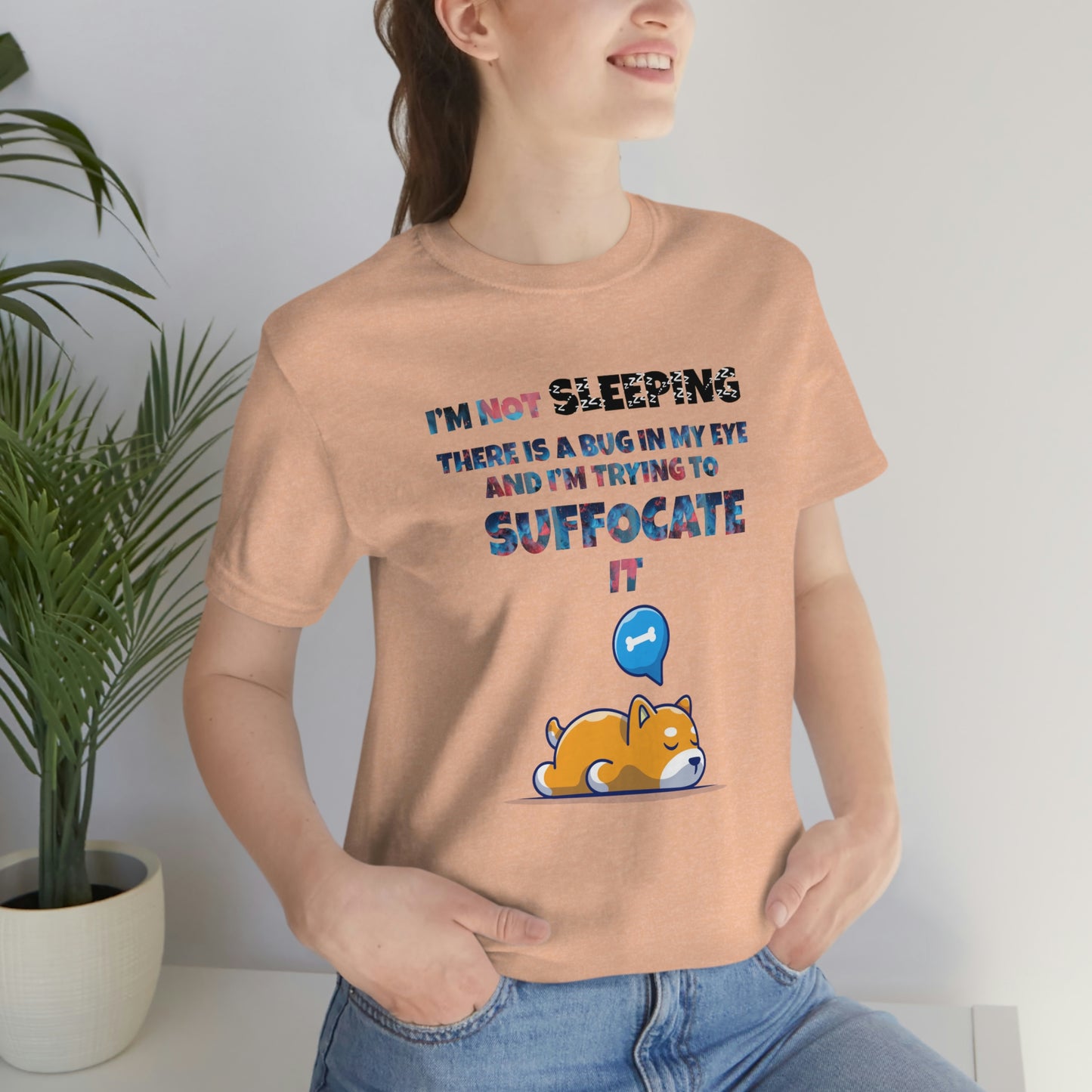 Shiba Inu Funny T-Shirt - "I'm Not Sleeping" - Comfortable Fit, Unique Pet Shiba Inu Design - Great Shiba Inu Lover Gift