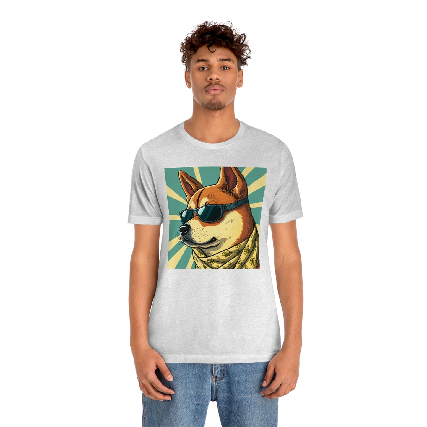 Trendy Shiba Inu T-Shirt | Cartoon Bandana and Sunglasses Design | Shiba Tee with High-Quality Print | Great Gift Idea