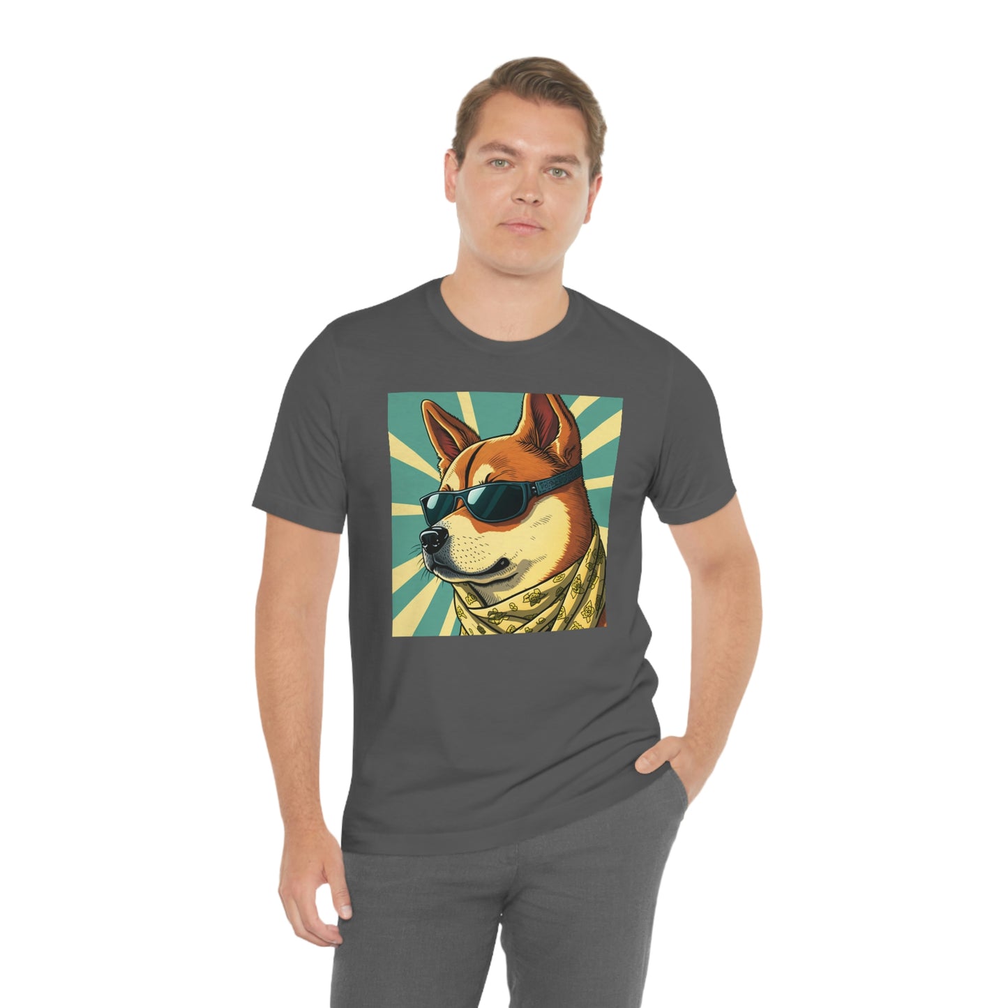 Trendy Shiba Inu T-Shirt | Cartoon Bandana and Sunglasses Design | Shiba Tee with High-Quality Print | Great Gift Idea