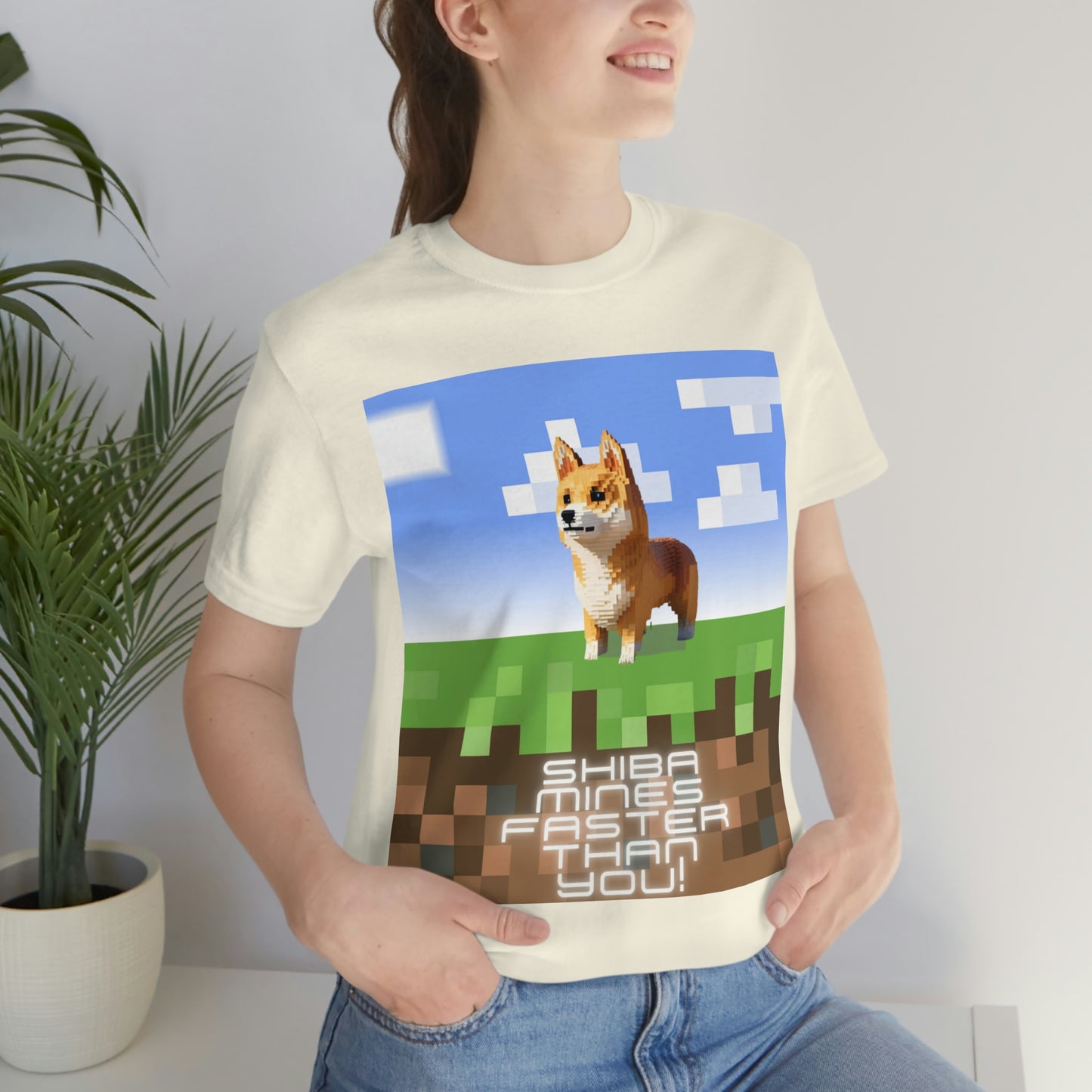 Shiba Mines Faster | Unisex Jersey Short Sleeve Tee