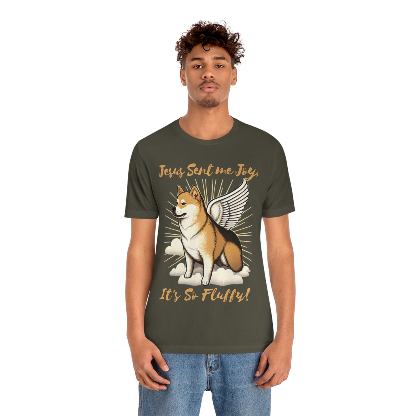 Jesus Sent me Joy | Shiba Inu | Unisex Jersey Short Sleeve Tee