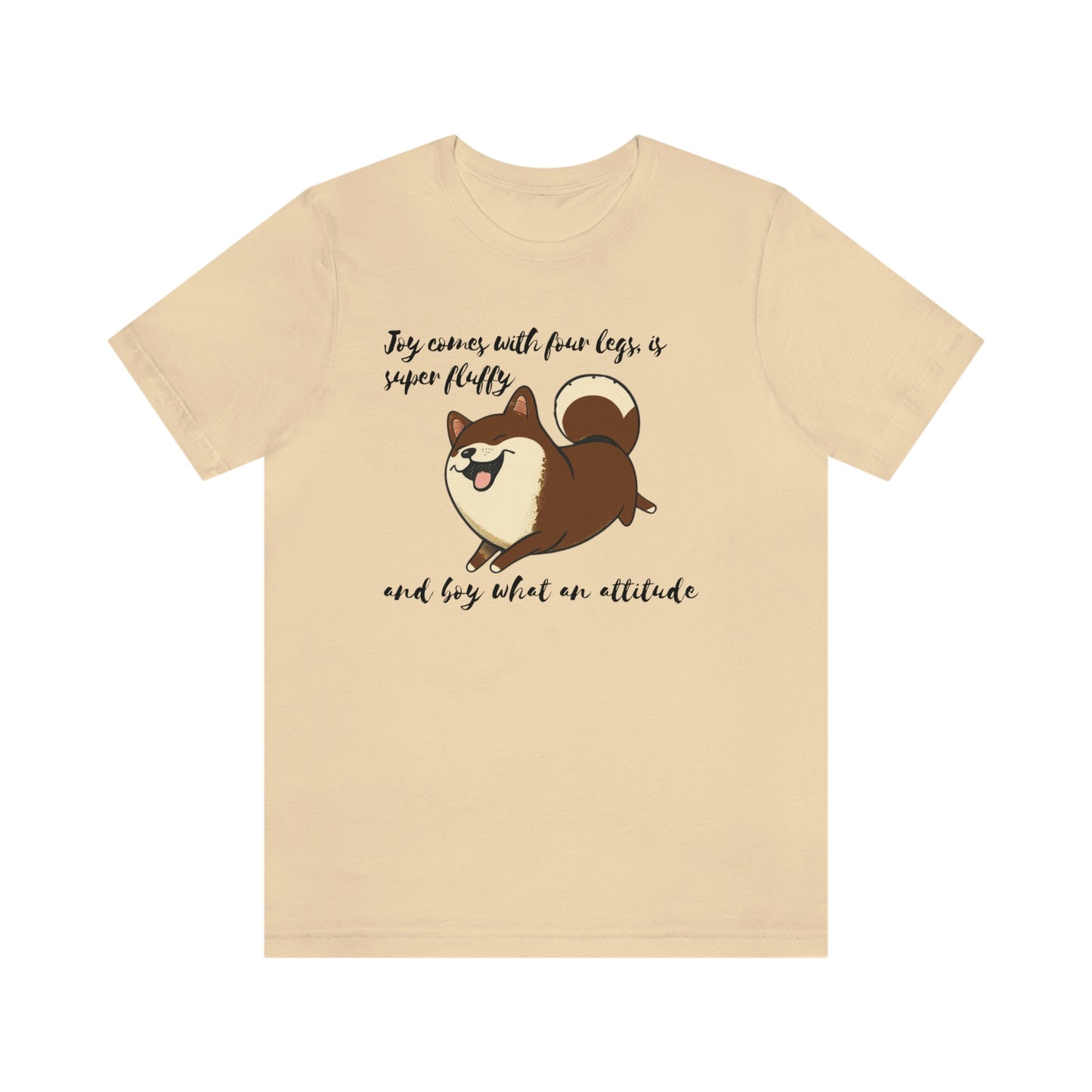 Boy What an Attitude | Dk Brown Shiba Inu | Unisex Jersey Short Sleeve Tee