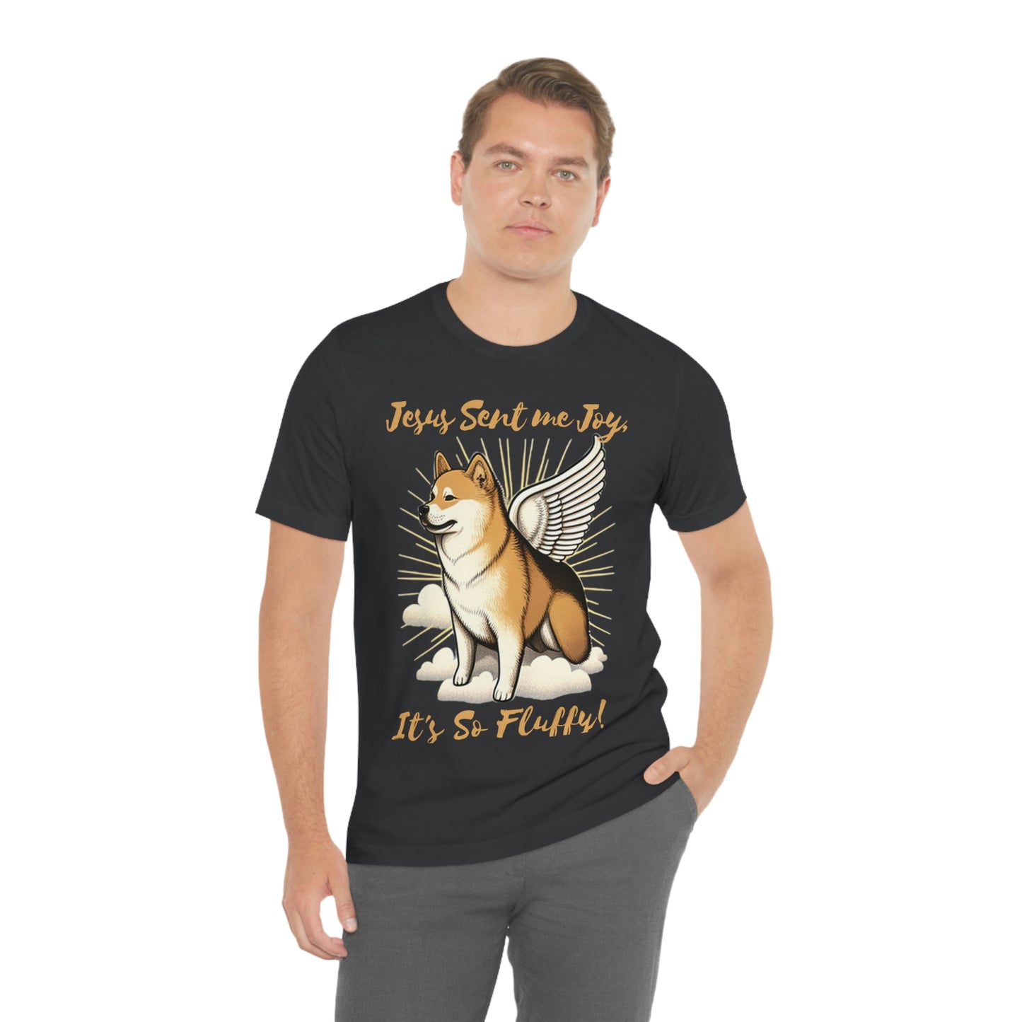 Jesus Sent me Joy | Shiba Inu | Unisex Jersey Short Sleeve Tee