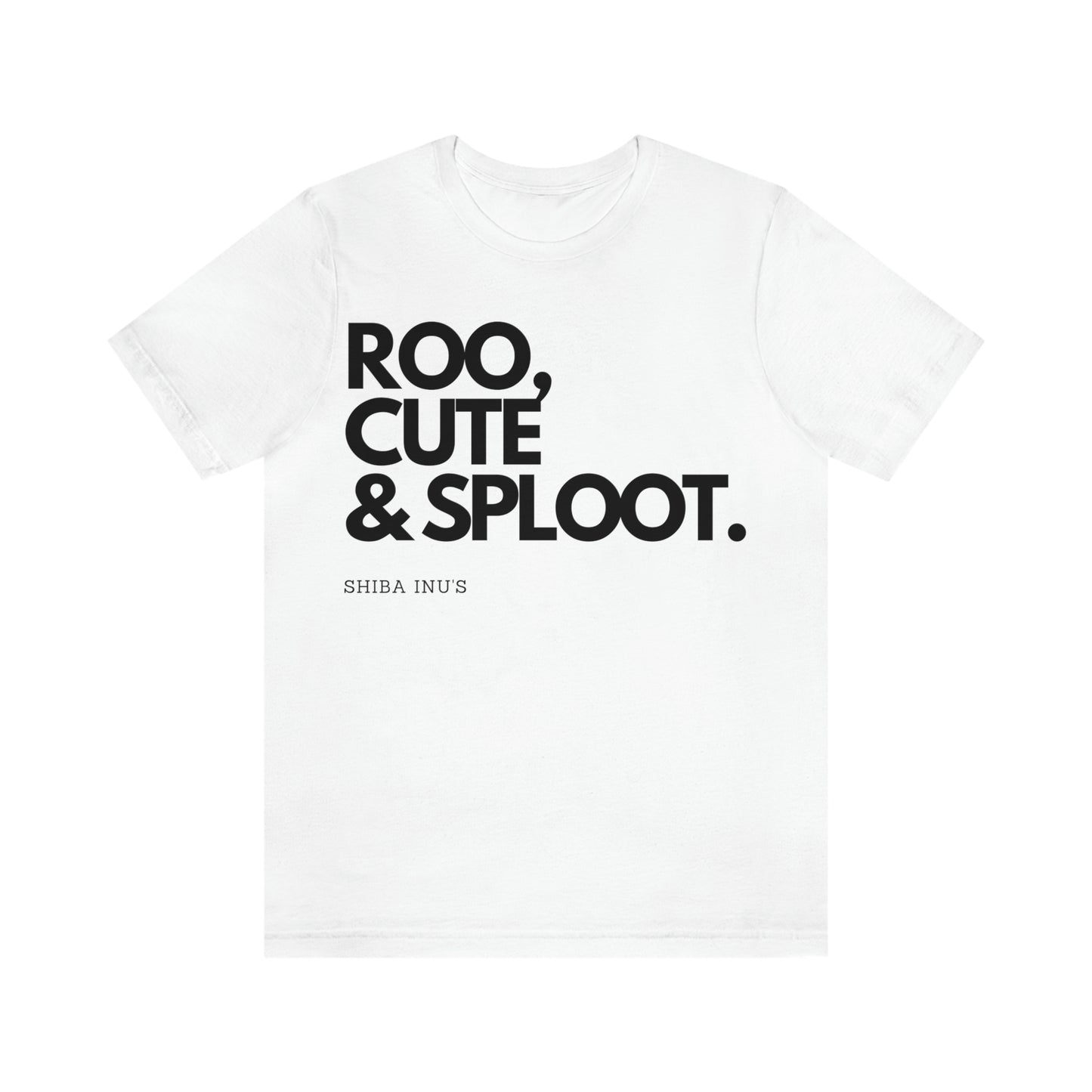 Roo, Cute & Sploot | Black Ink | Unisex Jersey Short Sleeve Tee