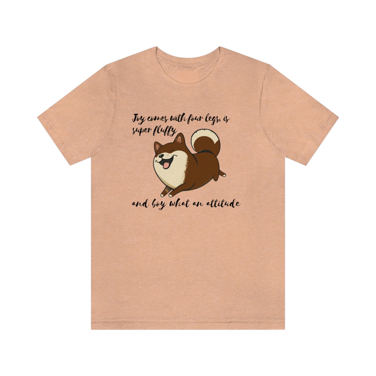 Boy What an Attitude | Dk Brown Shiba Inu | Unisex Jersey Short Sleeve Tee