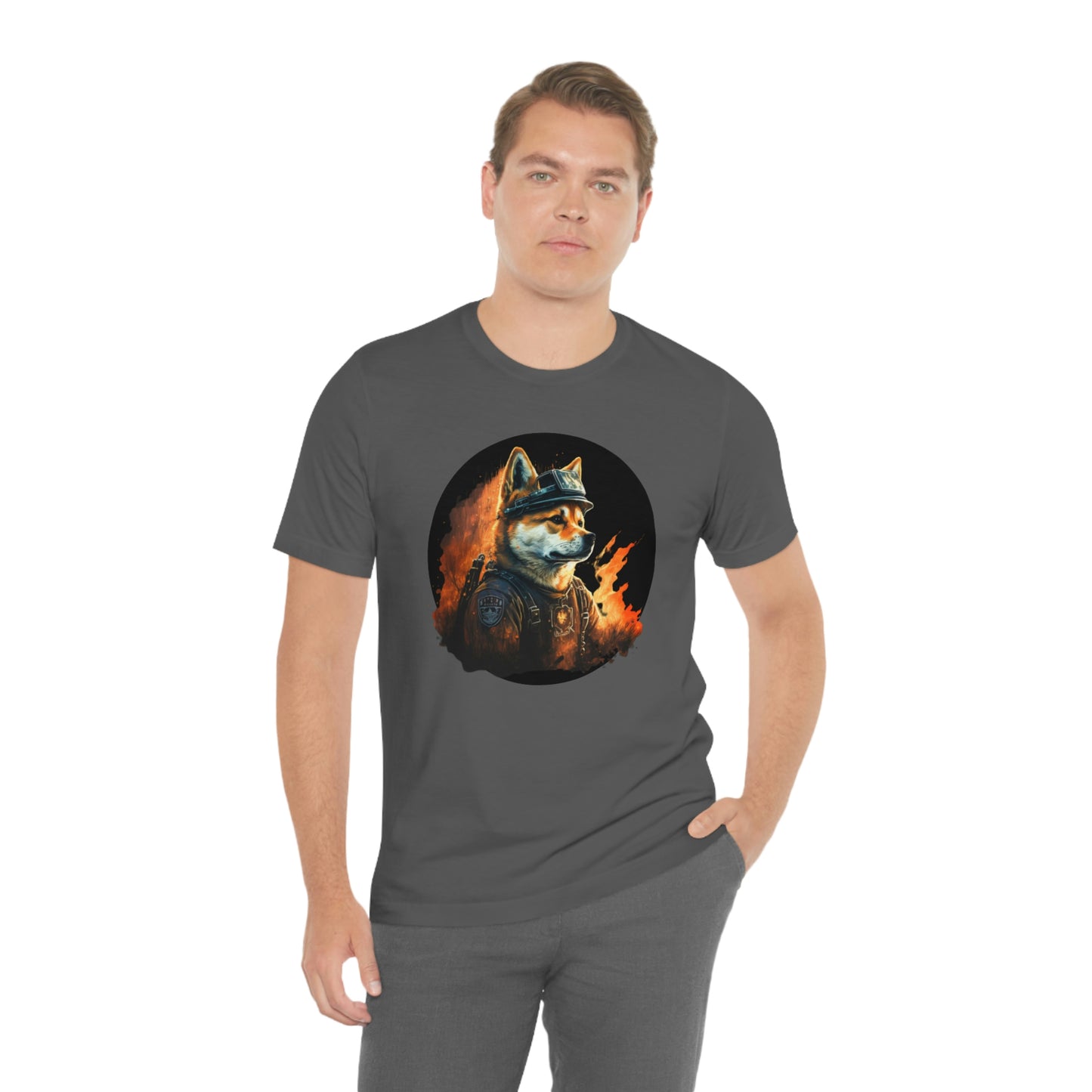 Shiba Inu Firefighter T-Shirt | Support Our Brave First Responders | Shiba Inu Tee with High-Quality Print