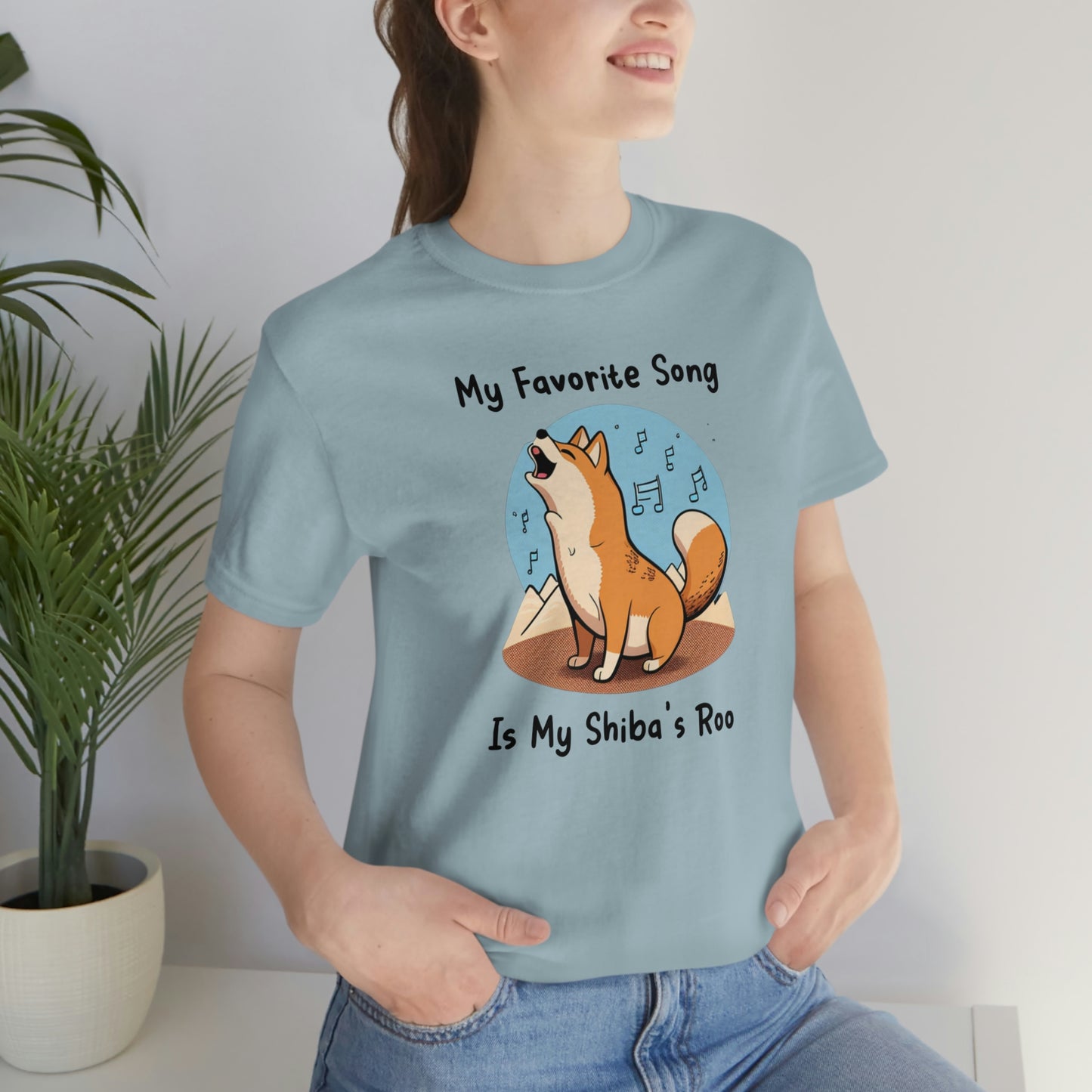 My Favorite Song - Black Ink | Shiba Inu | Unisex Jersey Short Sleeve Tee