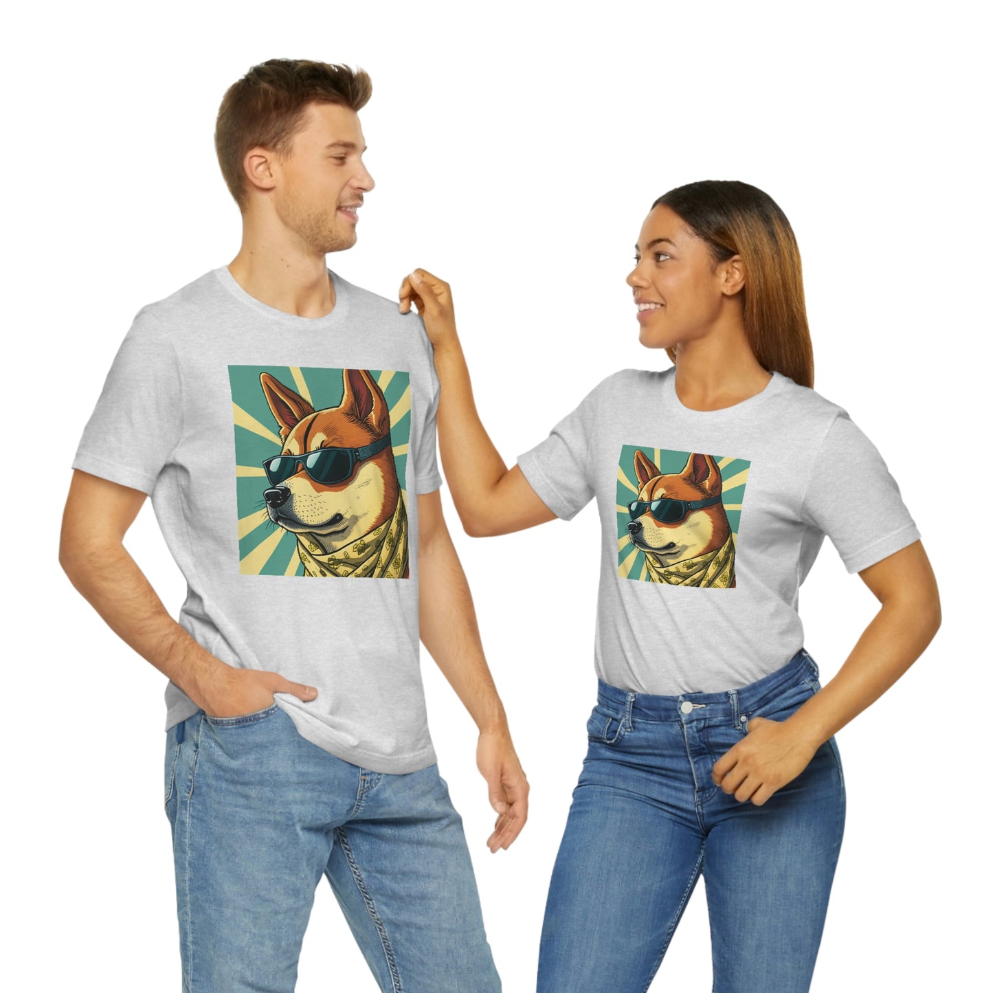 Trendy Shiba Inu T-Shirt | Cartoon Bandana and Sunglasses Design | Shiba Tee with High-Quality Print | Great Gift Idea