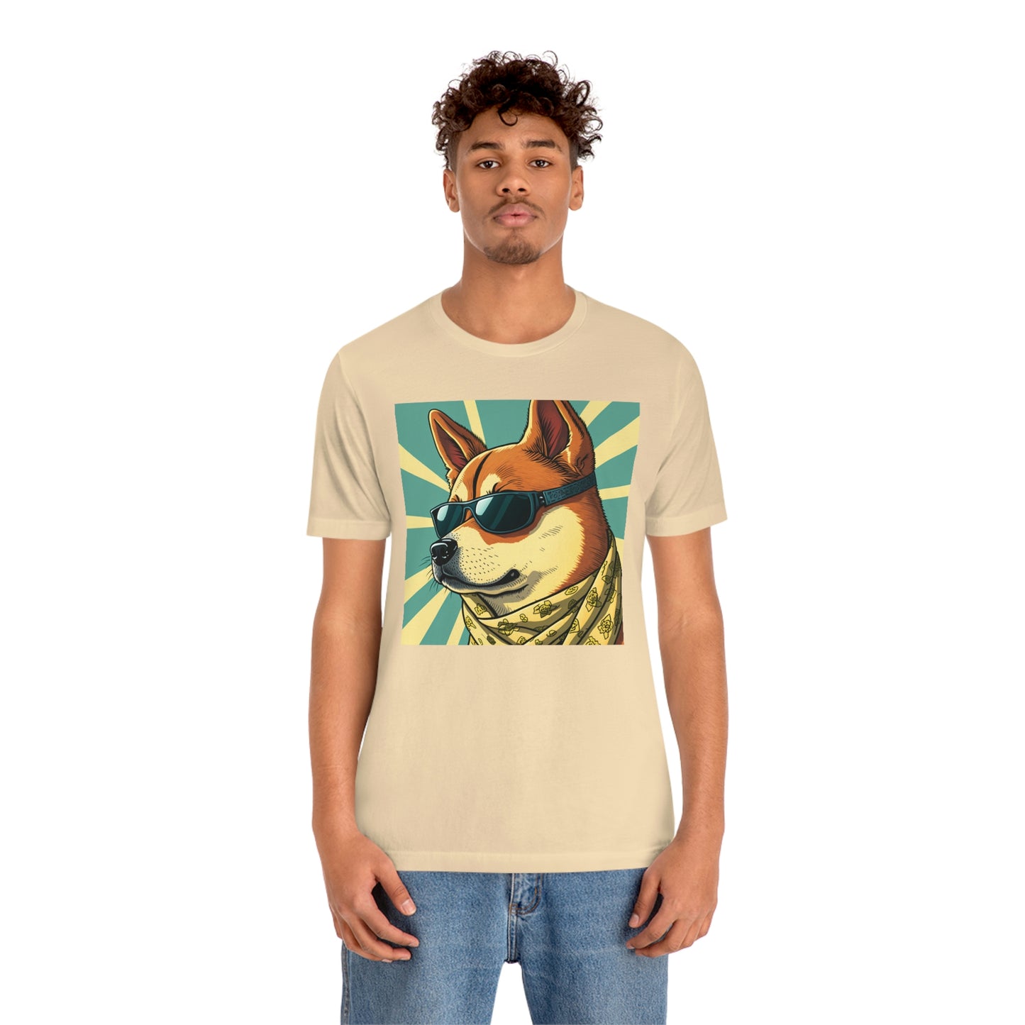 Trendy Shiba Inu T-Shirt | Cartoon Bandana and Sunglasses Design | Shiba Tee with High-Quality Print | Great Gift Idea