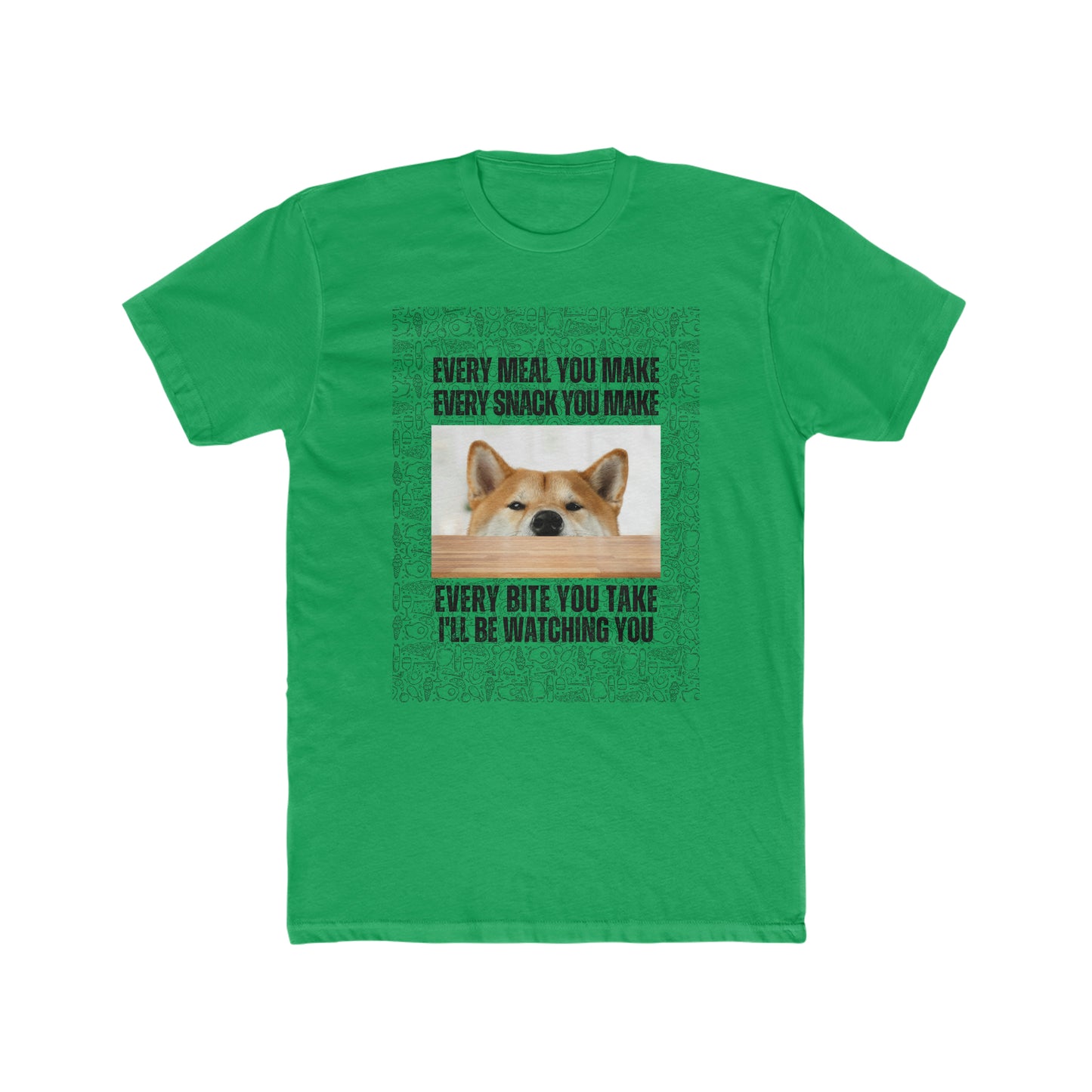 Shiba Inu | Watching You Eat | Men's Cotton Crew Tee