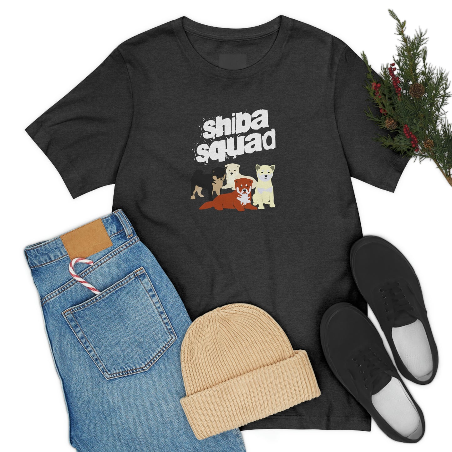 Unleash Your Inner Shiba Squad with Our Adorable T-Shirt Featuring 3 Cute Shiba Inus!