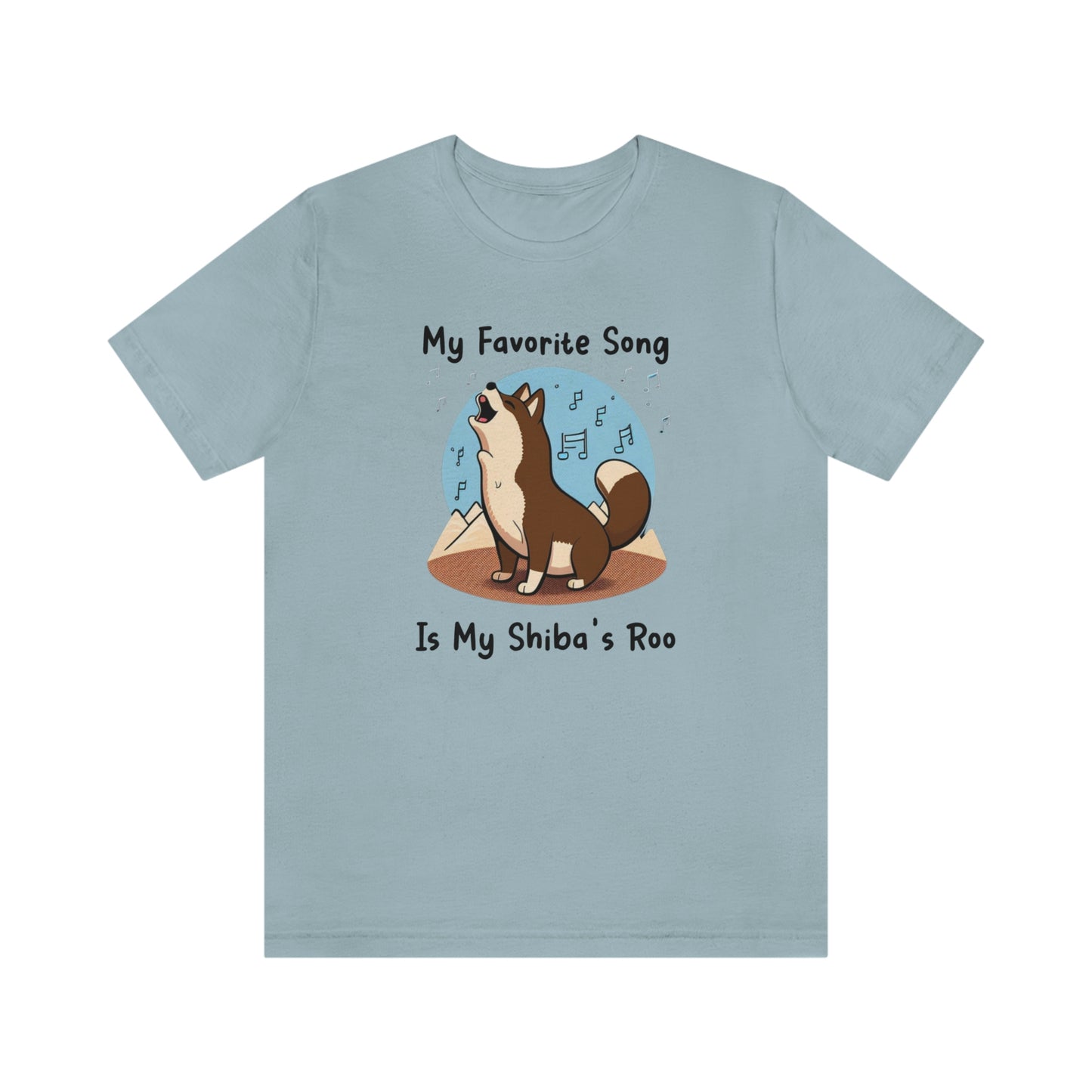 My Favorite Song - Black Ink | Dk Brown Shiba Inu | Unisex Jersey Short Sleeve Tee