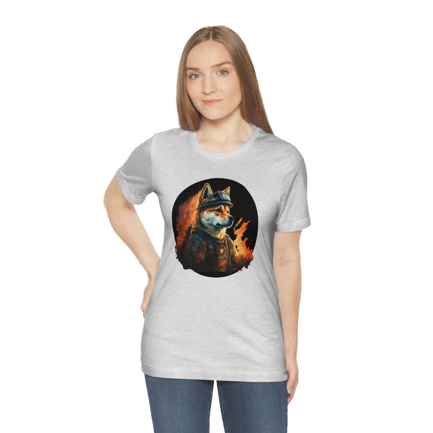 Shiba Inu Firefighter T-Shirt | Support Our Brave First Responders | Shiba Inu Tee with High-Quality Print