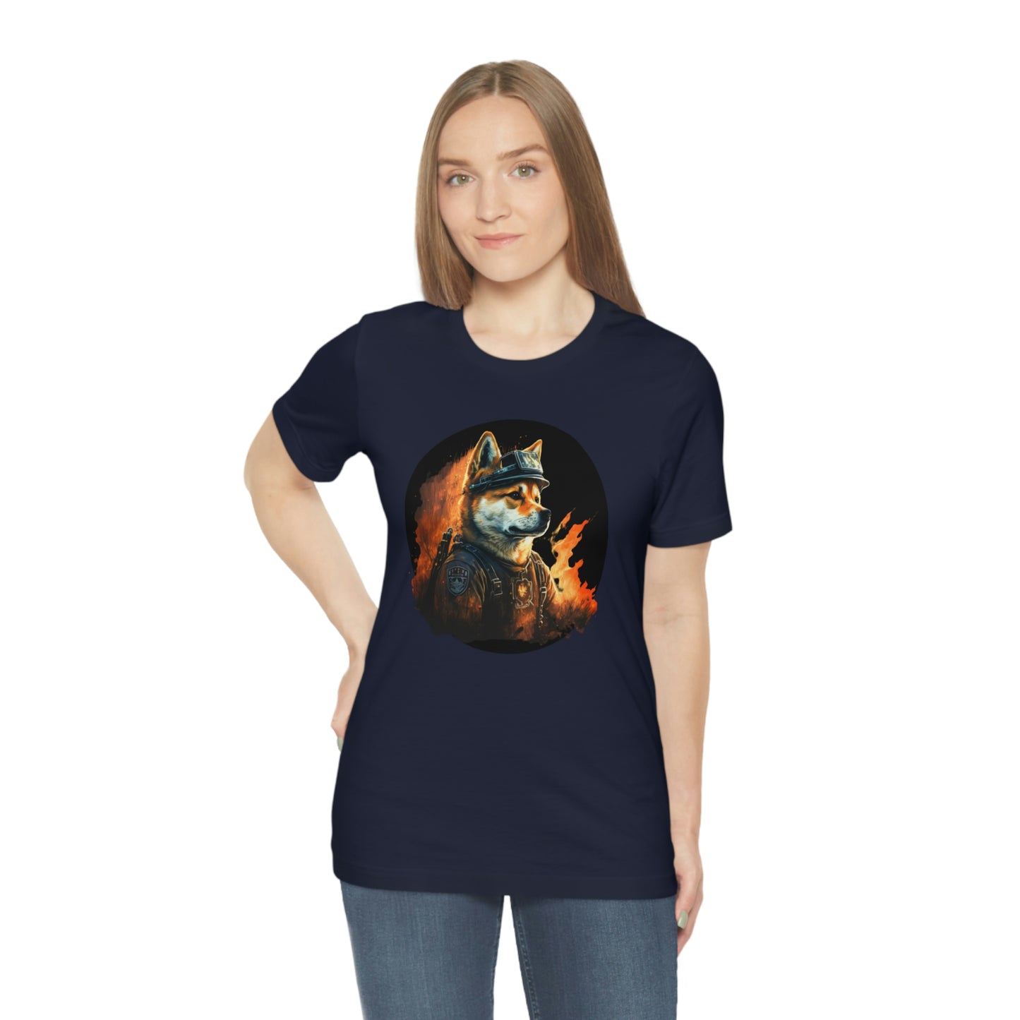 Shiba Inu Firefighter T-Shirt | Support Our Brave First Responders | Shiba Inu Tee with High-Quality Print