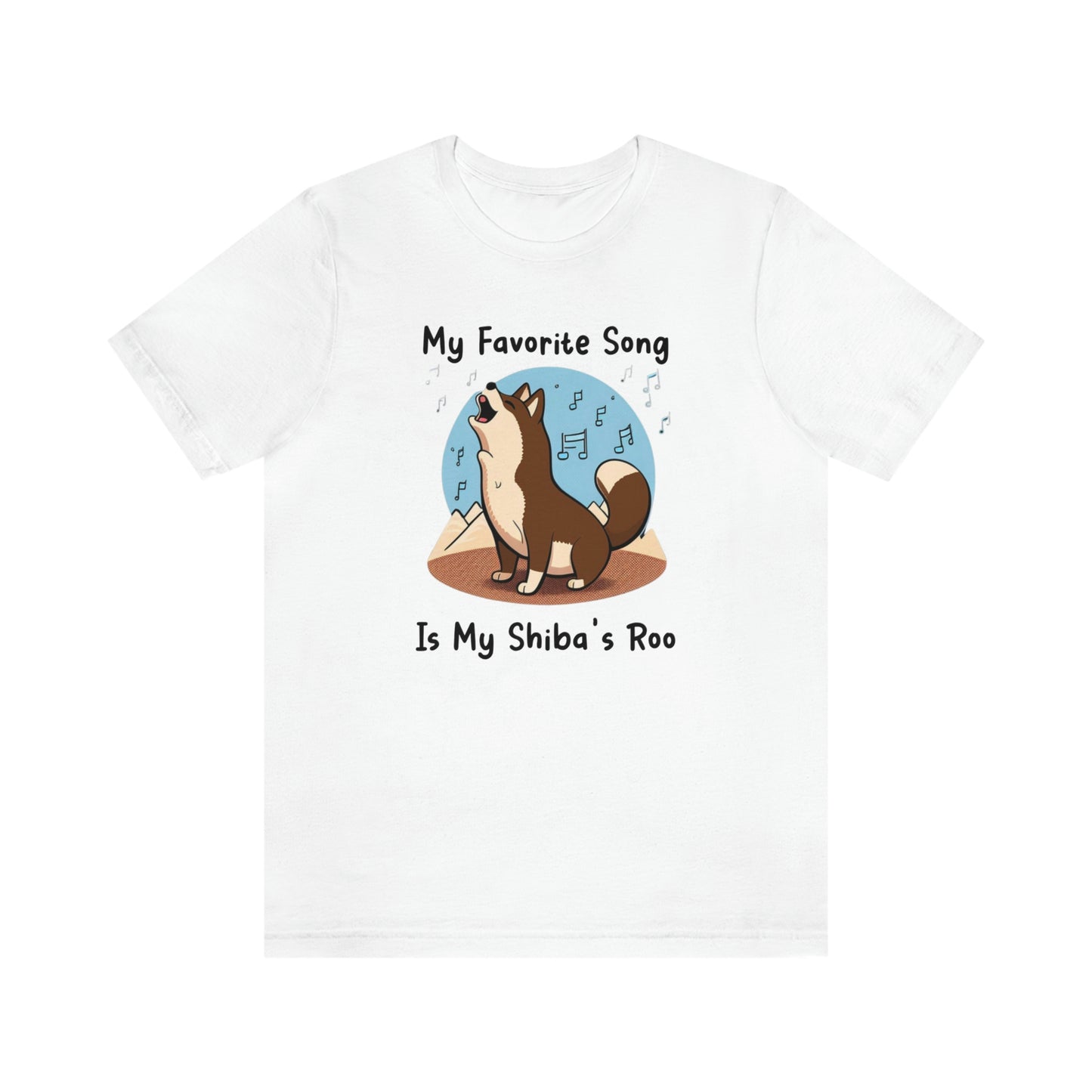 My Favorite Song - Black Ink | Dk Brown Shiba Inu | Unisex Jersey Short Sleeve Tee