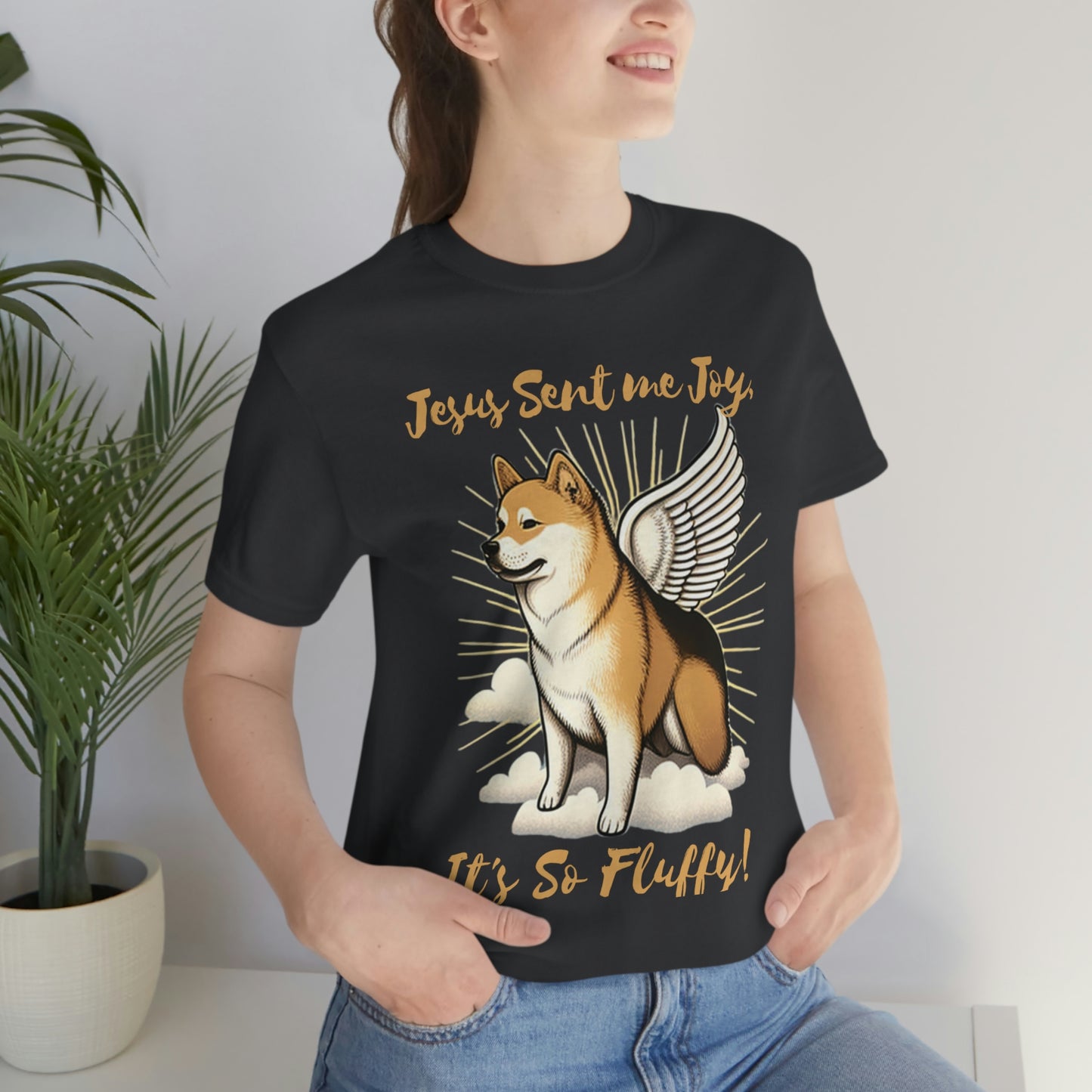 Jesus Sent me Joy | Shiba Inu | Unisex Jersey Short Sleeve Tee