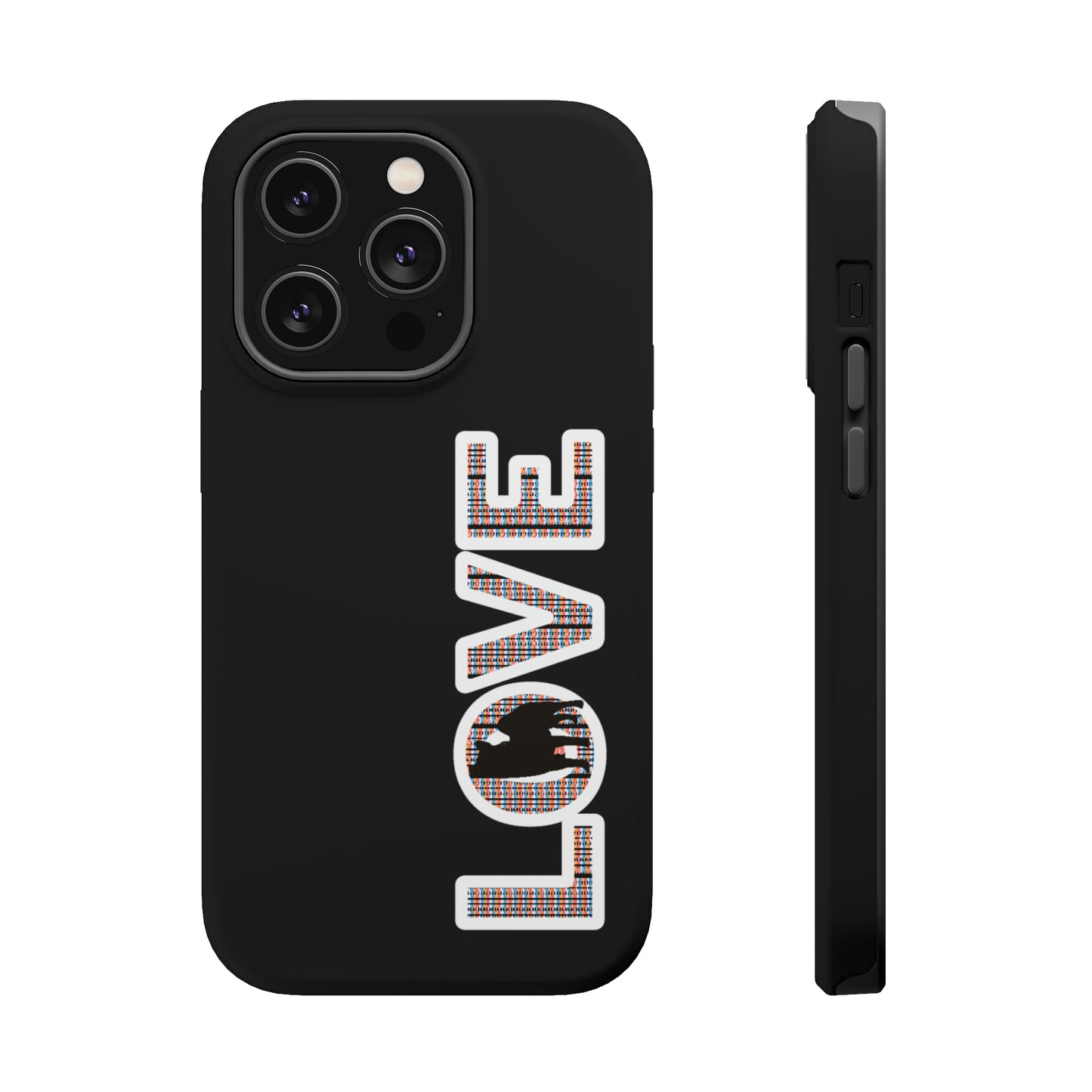 Shiba Inu Phone Case - "LOVE" design - Stylish iPhone, Shiba Love Design MagSafe Phone Case - Dual Layer Protection for iPhone Tough Cases