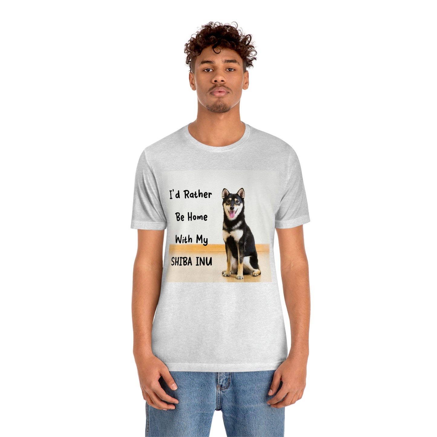 'I'd Rather Be Home with my Shiba' | Unisex Jersey Short Sleeve Tee