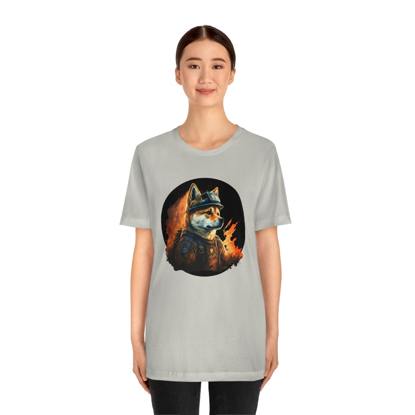 Shiba Inu Firefighter T-Shirt | Support Our Brave First Responders | Shiba Inu Tee with High-Quality Print