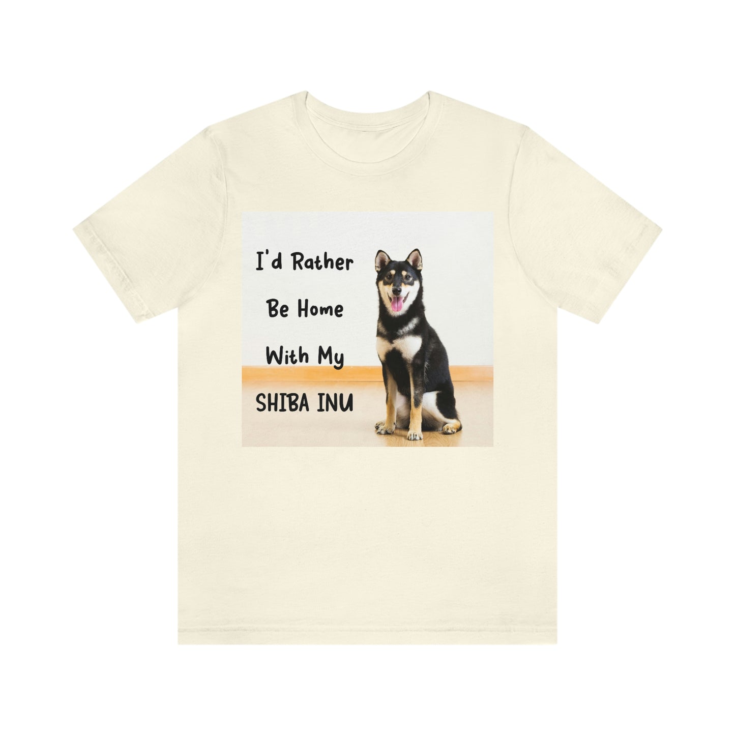 'I'd Rather Be Home with my Shiba' | Unisex Jersey Short Sleeve Tee