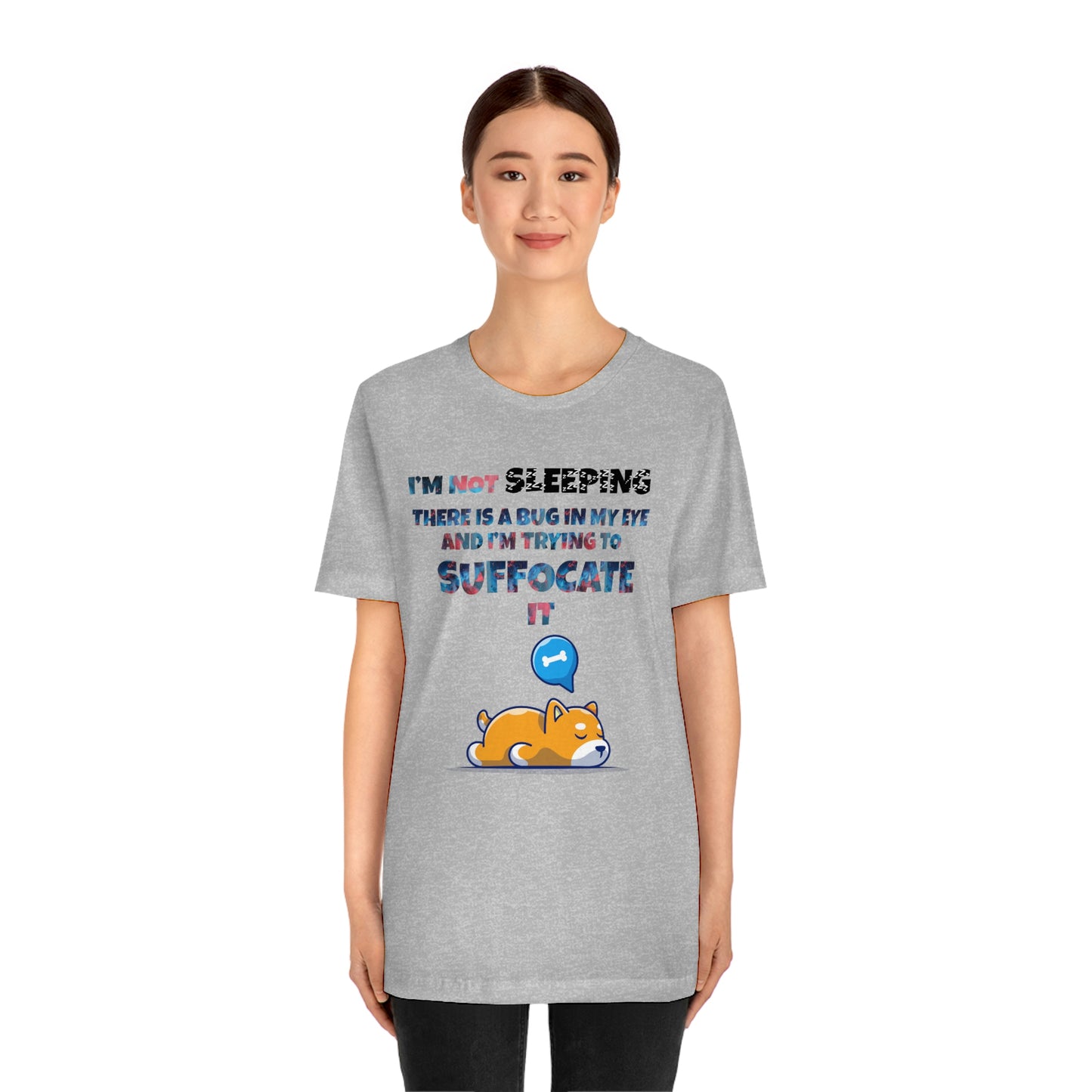 Shiba Inu Funny T-Shirt - "I'm Not Sleeping" - Comfortable Fit, Unique Pet Shiba Inu Design - Great Shiba Inu Lover Gift