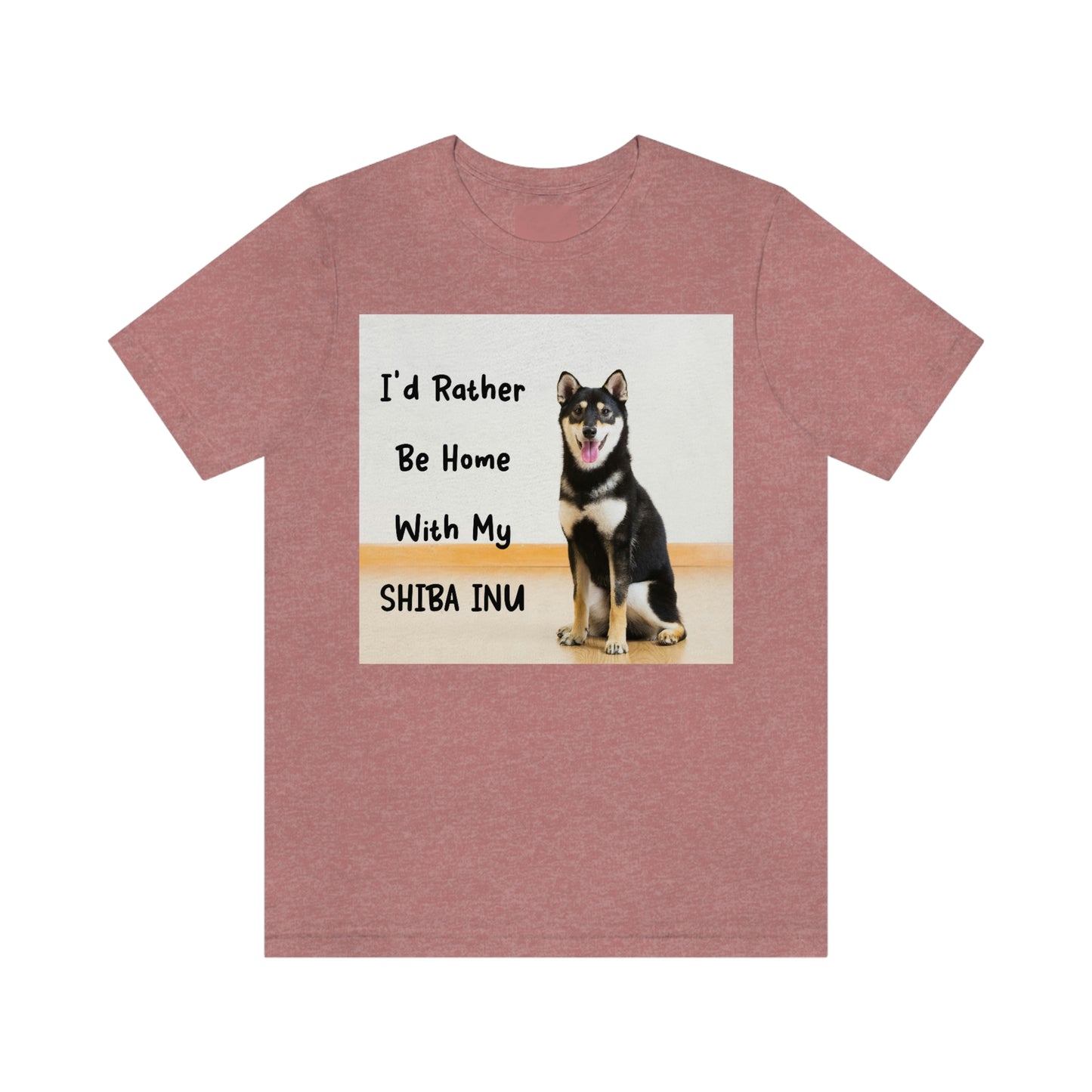 'I'd Rather Be Home with my Shiba' | Unisex Jersey Short Sleeve Tee