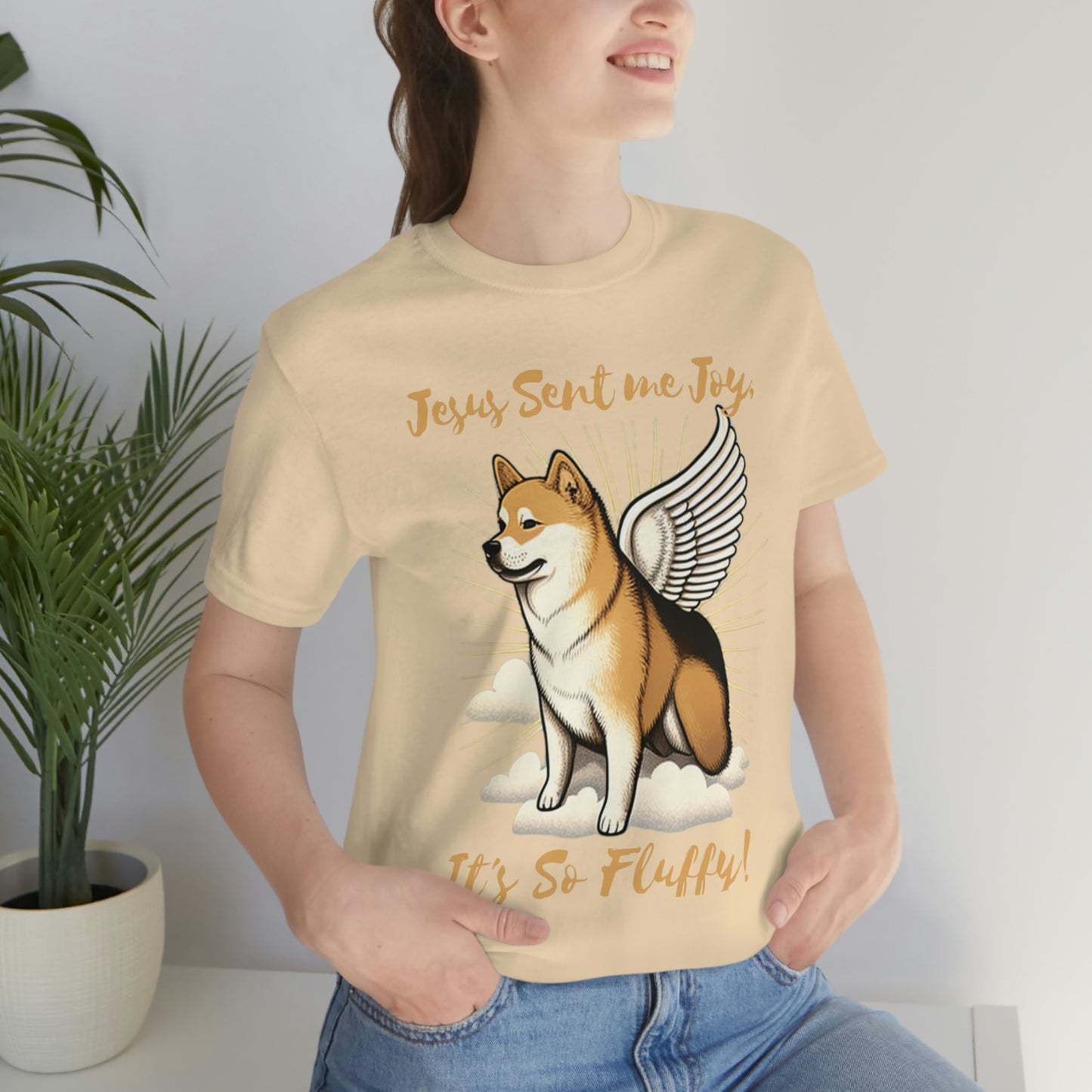 Jesus Sent me Joy | Shiba Inu | Unisex Jersey Short Sleeve Tee