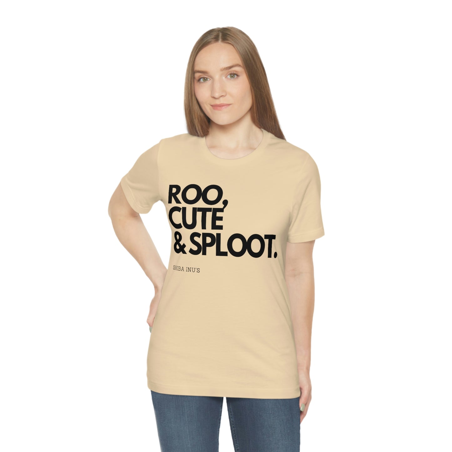 Roo, Cute & Sploot | Black Ink | Unisex Jersey Short Sleeve Tee