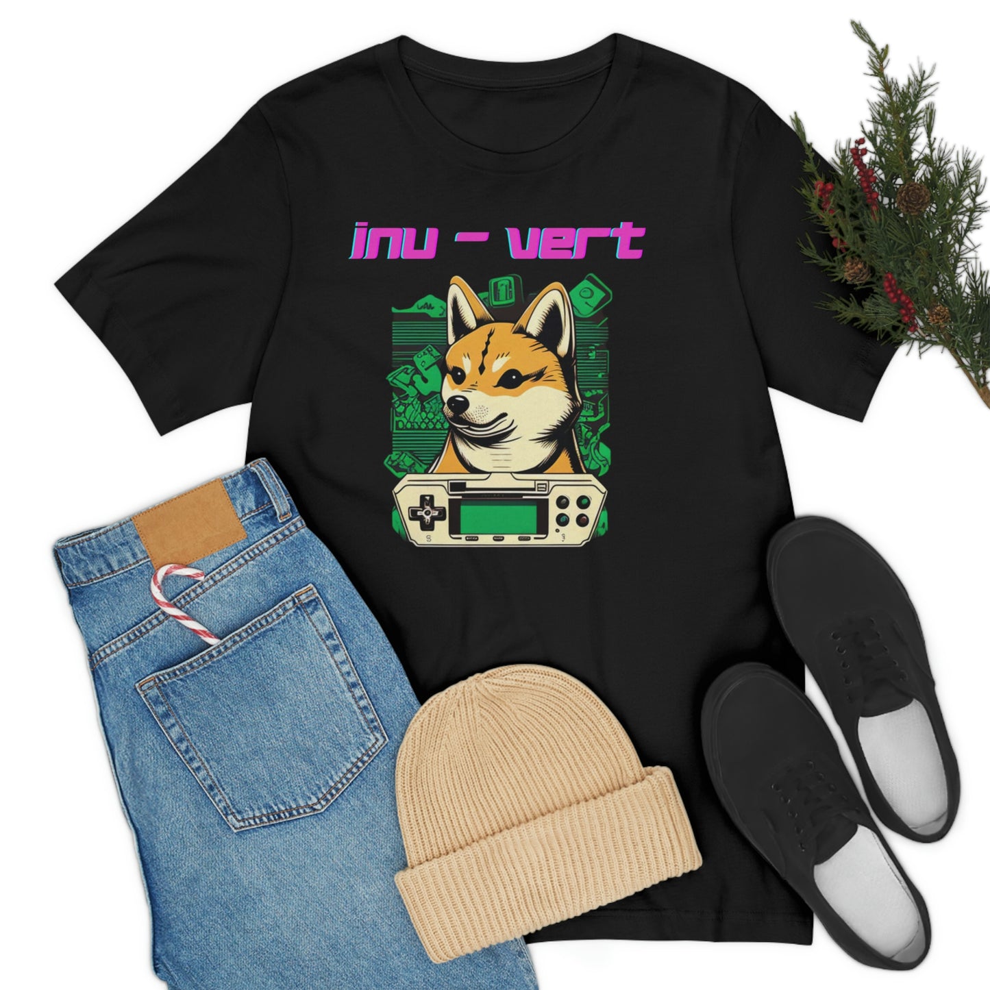 Inu - Vert Shiba Inu Funny Gamer Tshirt | Dog Owner Top