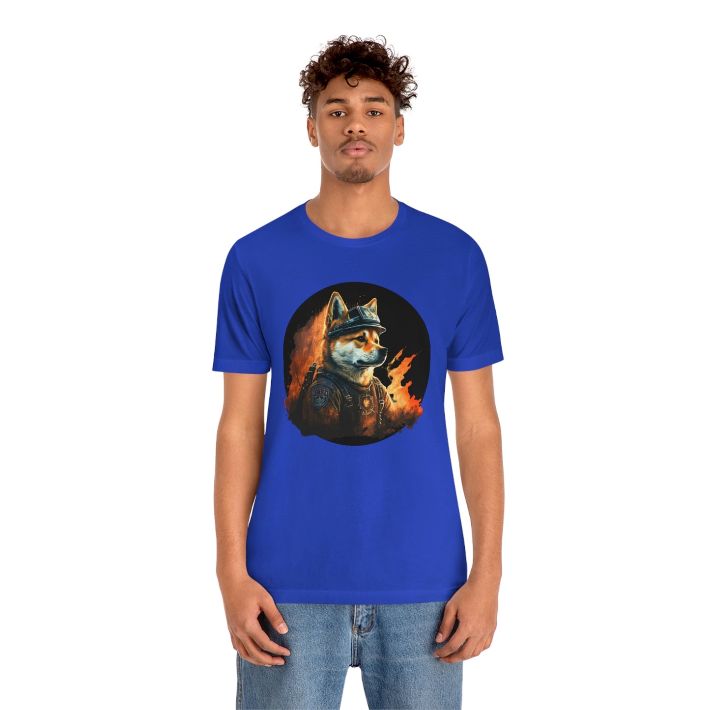 Shiba Inu Firefighter T-Shirt | Support Our Brave First Responders | Shiba Inu Tee with High-Quality Print